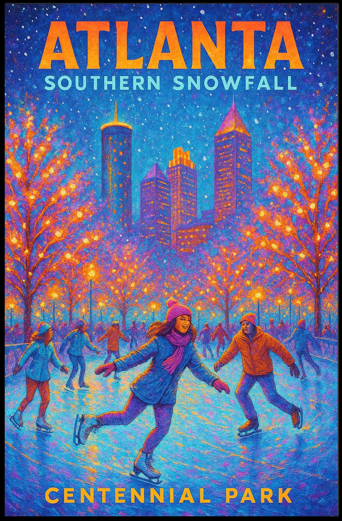 Atlanta Southern Snowfall Poster