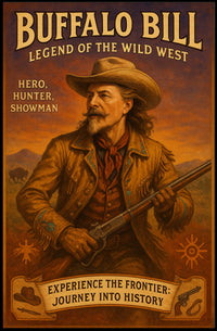 Buffalo Bill Legend Of Wild West Poster Vintage Wall Art