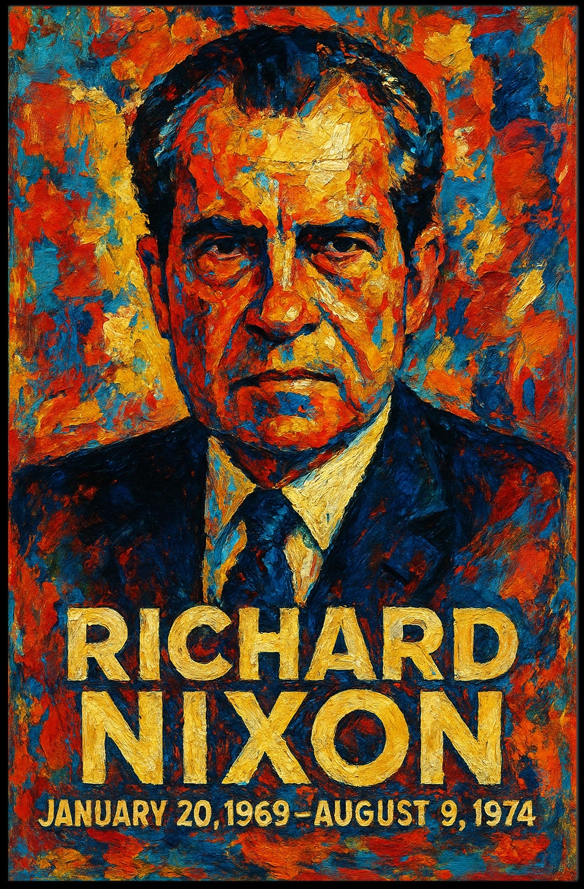 Gerald Ford 38th President of the United States Glitch Hop Art Poster