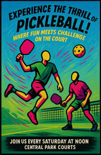 Pickleball Fun at Central Park Poster
