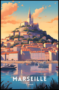 Marseille Notre-Dame de la Garde Travel Poster