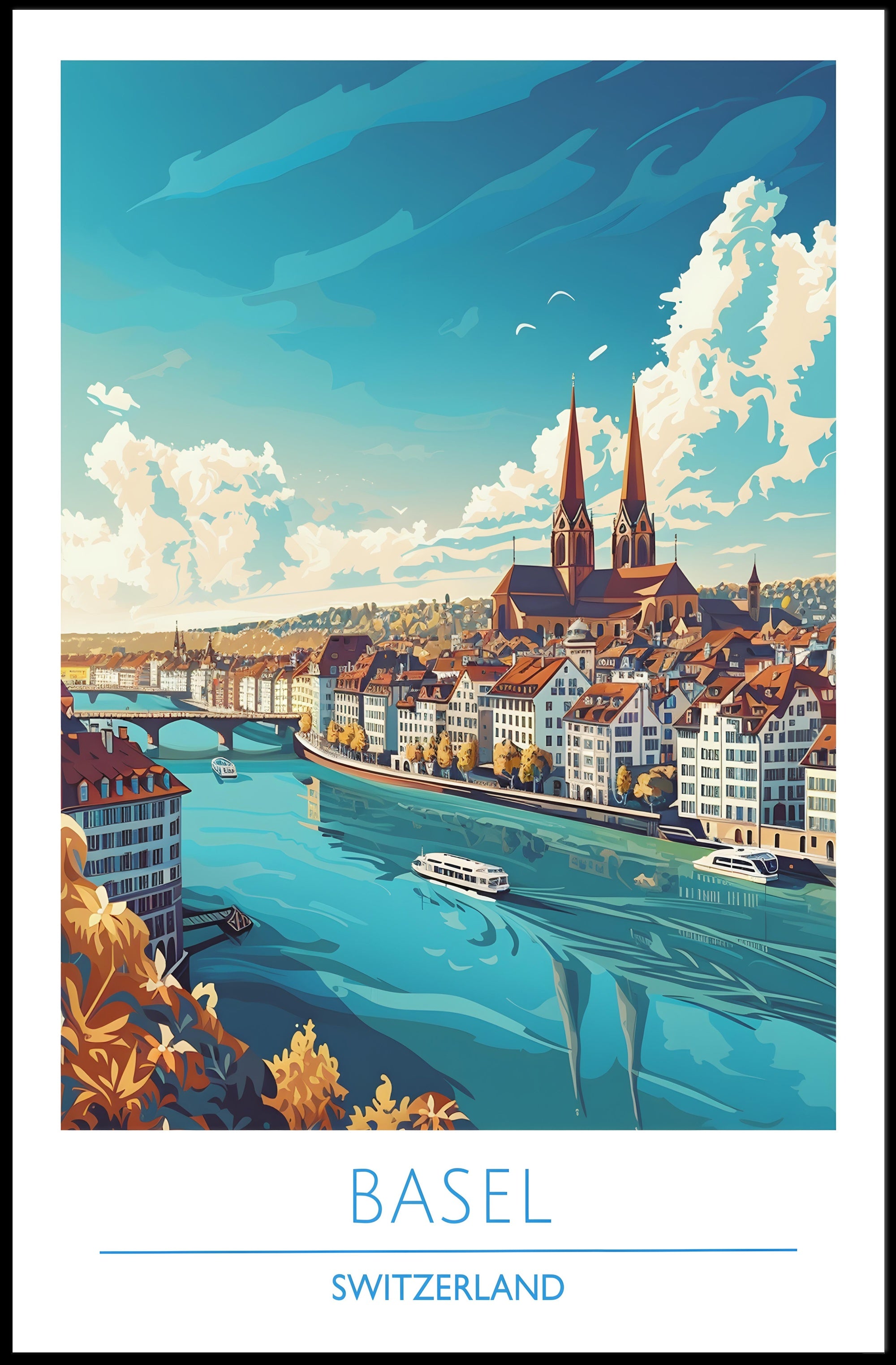 Basel Cityscape Poster