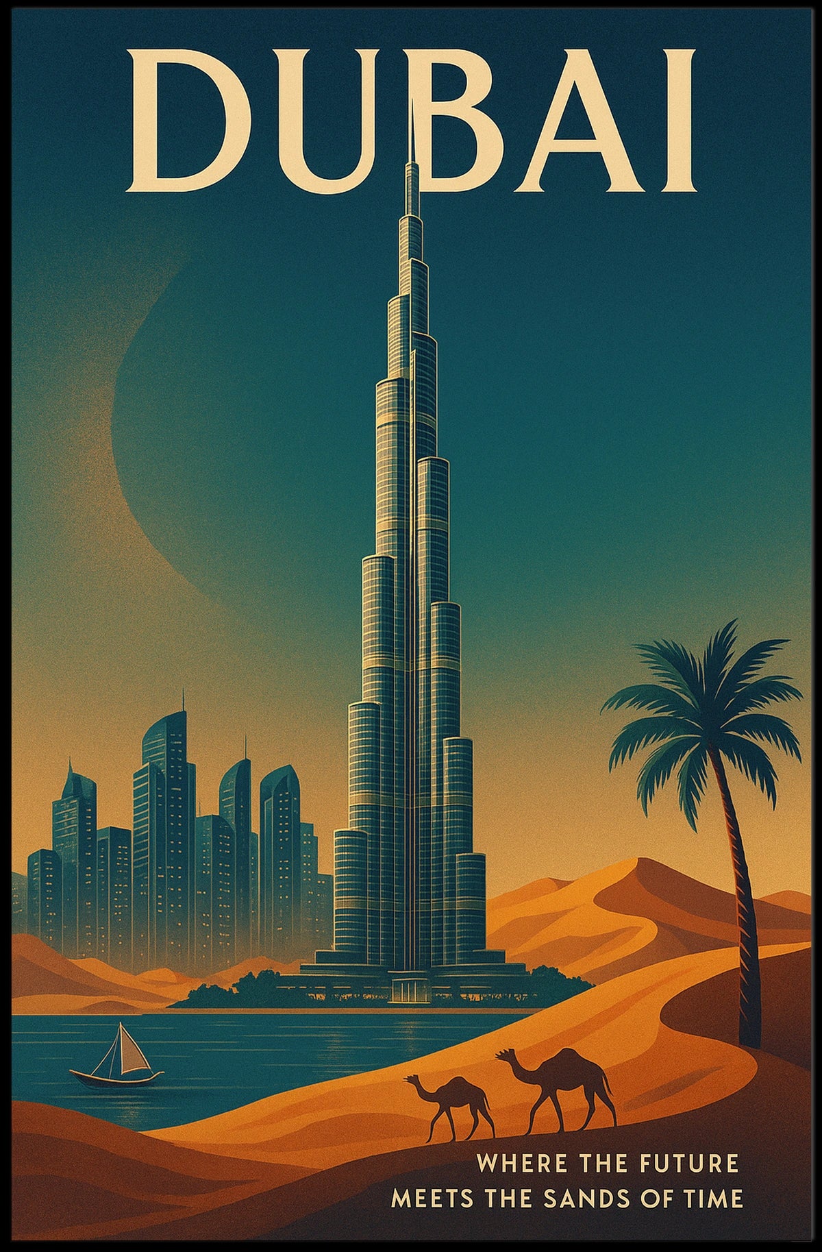 Dubai Where The Future Meets The Sands Poster