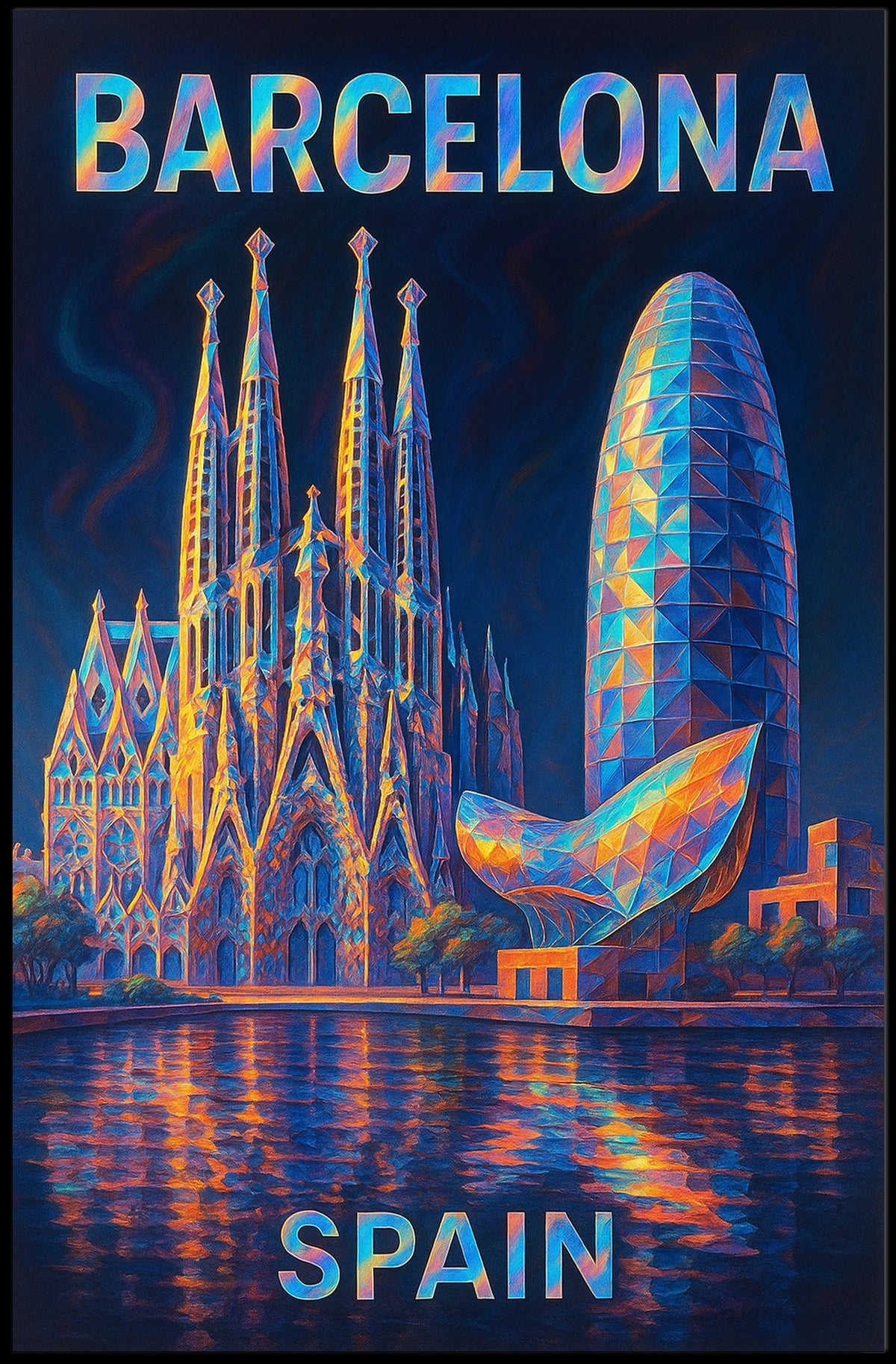 Barcelona A Vibrant Cityscape Poster