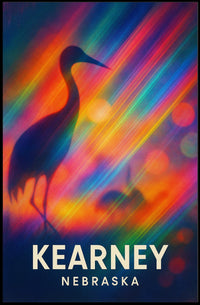 Crane Migration Wildlife Expressionism Collectors Poster