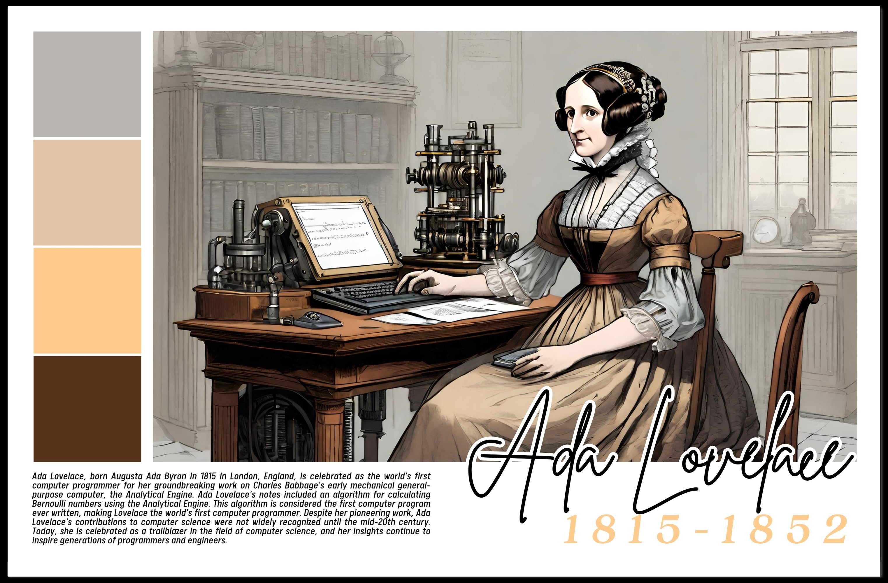 Tribute to Ada Lovelace Poster