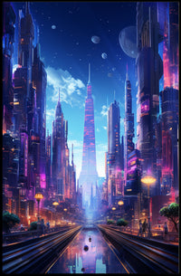 Futuristic Cityscape Poster