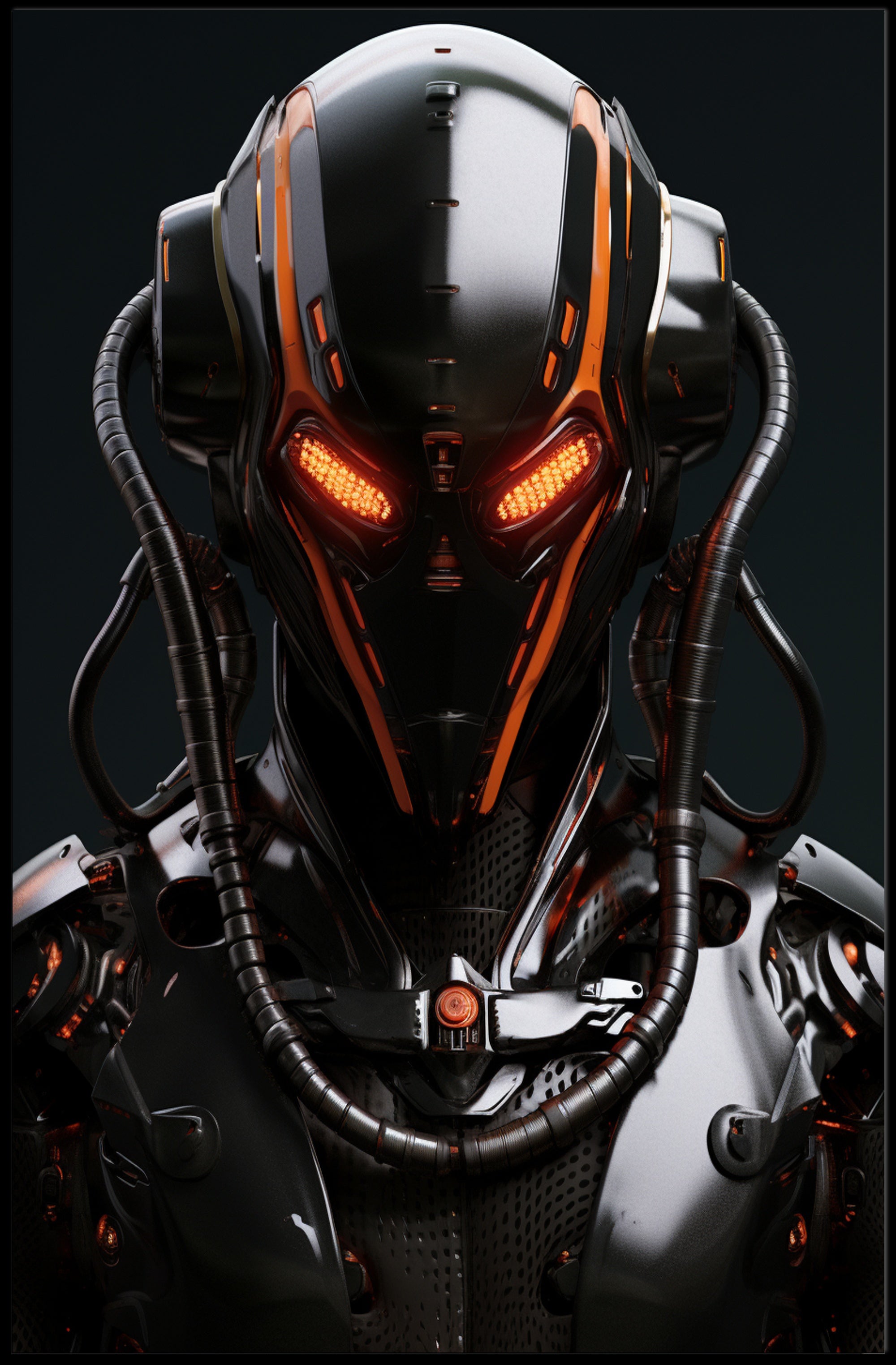 Futuristic Cyborg Sentinel Poster PosterGoat
