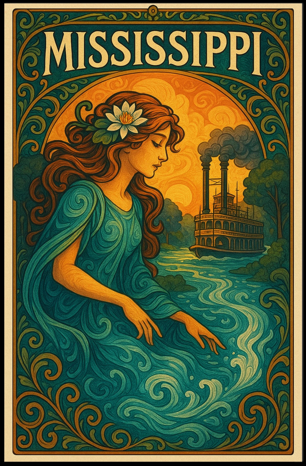 Mississippi River Spirit Poster