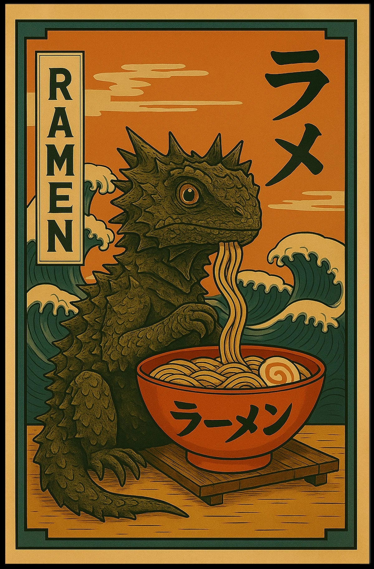 Ramen Creature Delight Poster