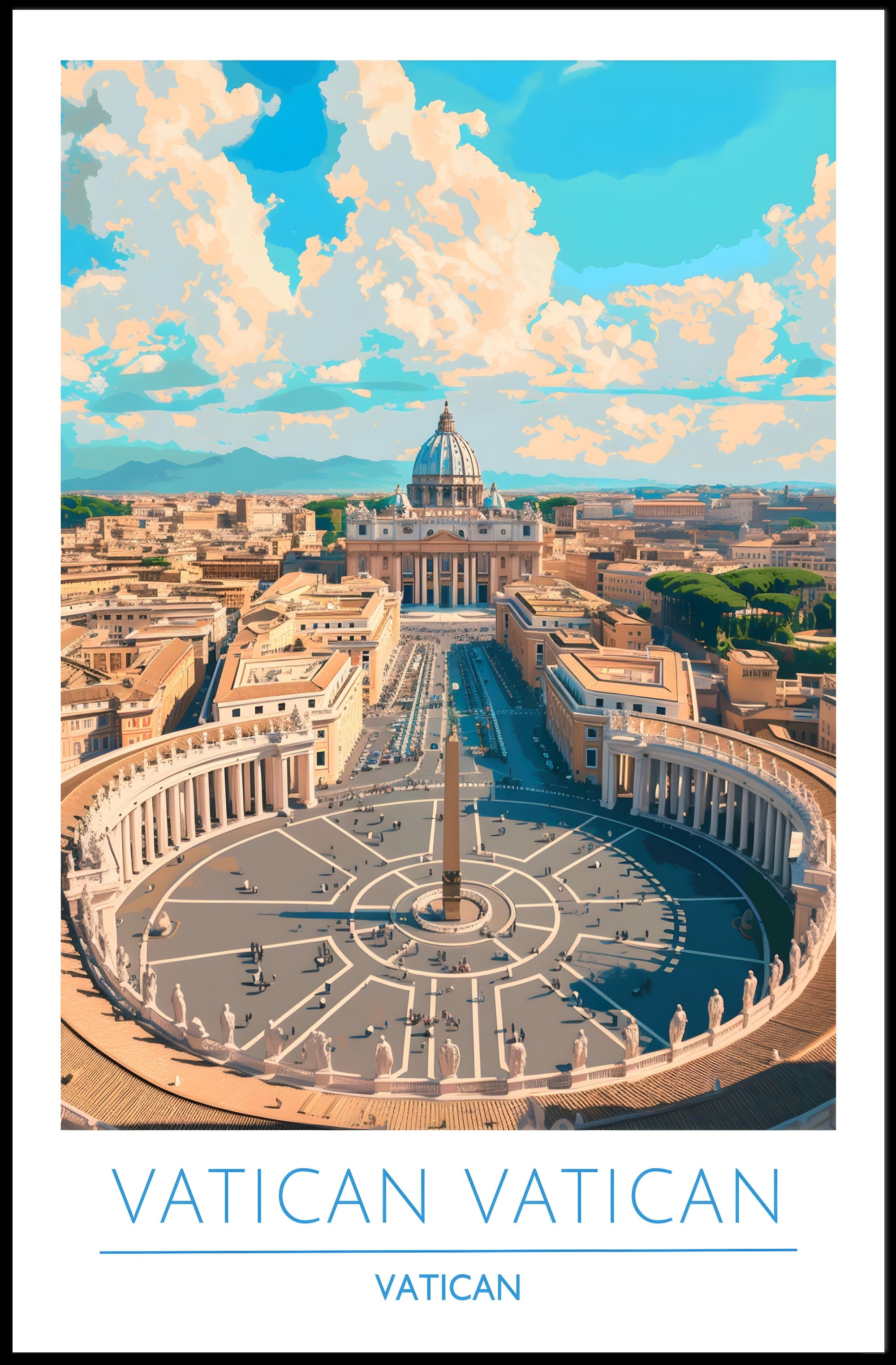 Vatican City Aerial View Poster