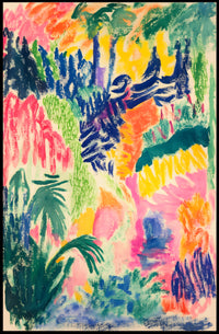 Vibrant Abstract Landscape Print: Abstract, Artistic, or Pop Culture Poster