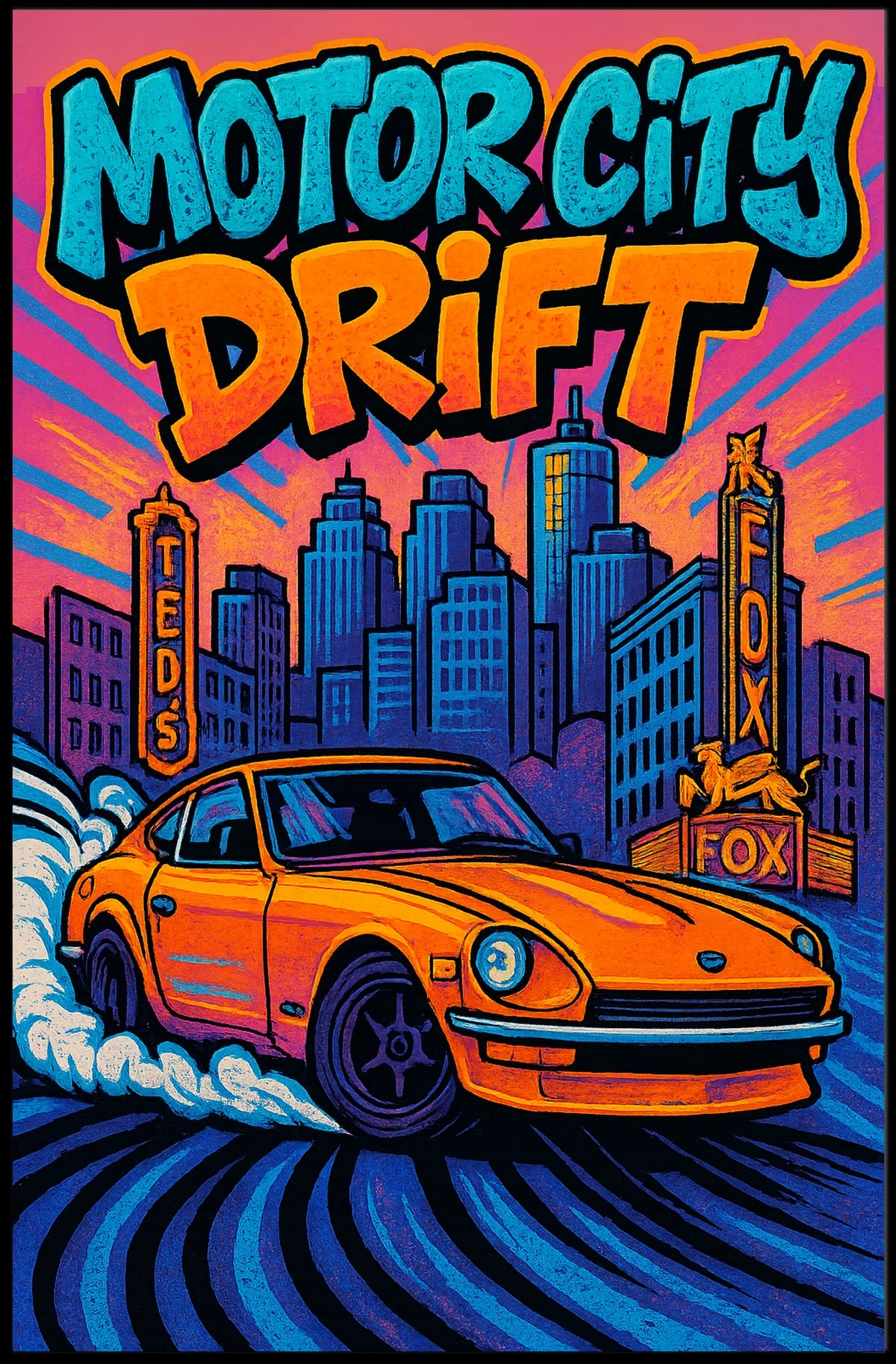 Motor City Drift Poster
