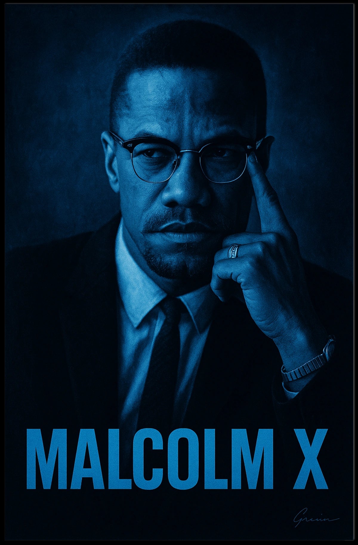 Malcolm X Portrait Poster