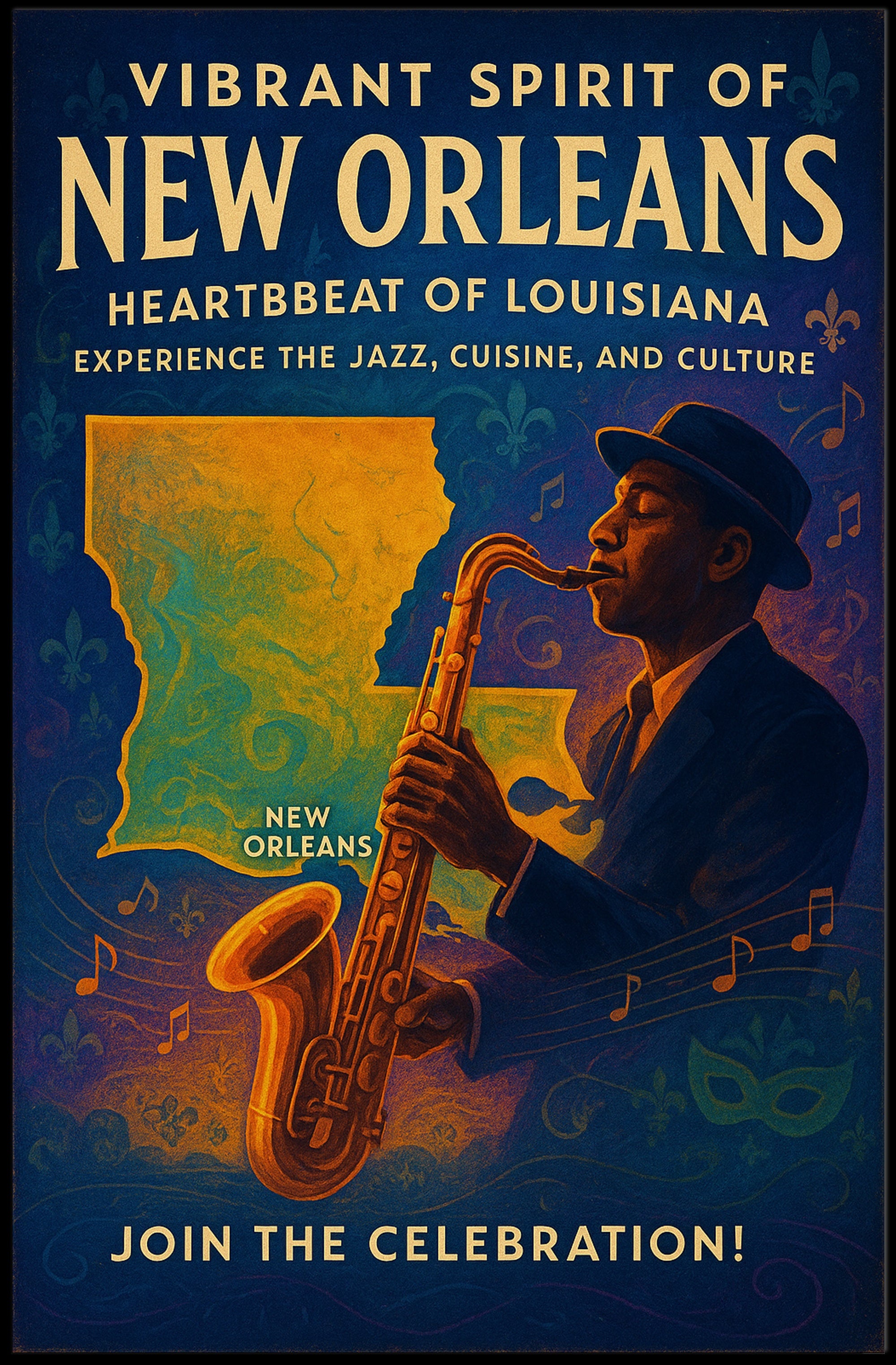 Vibrant Spirit of New Orleans Poster PosterGoat