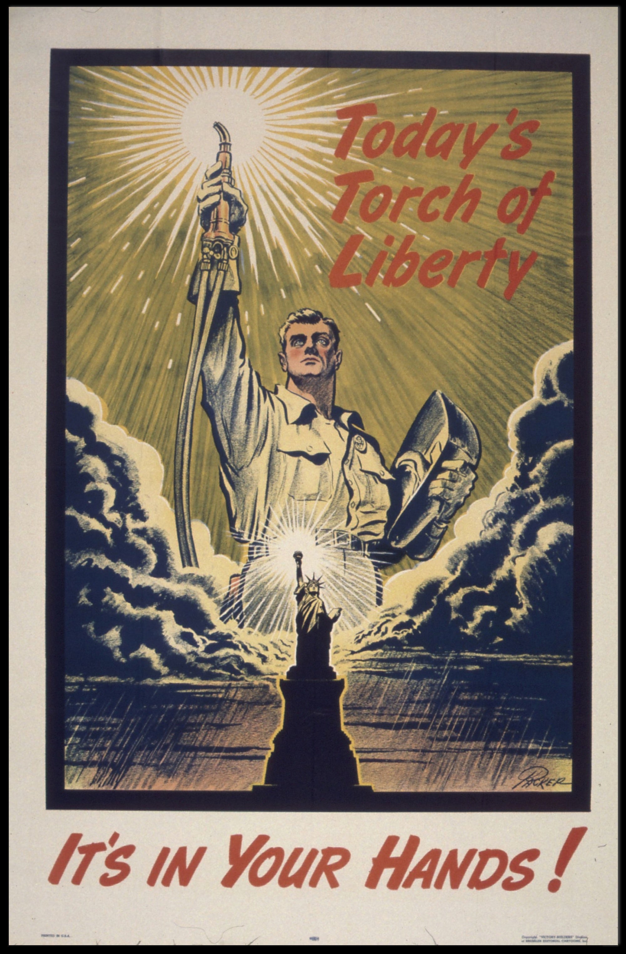 Liberty and Modernity: A Patriotic Propaganda Poster