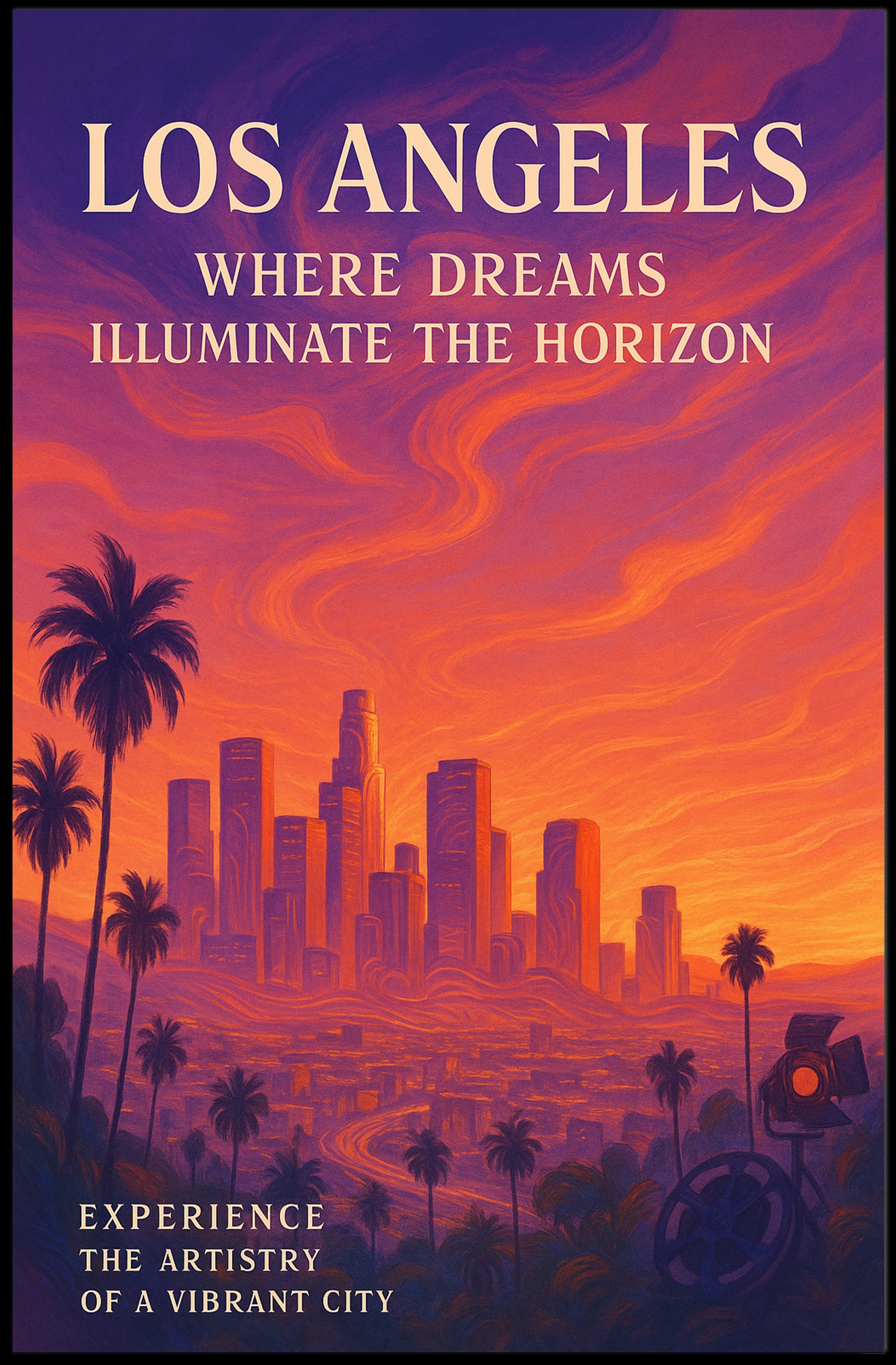Dream-Inspired Los Angeles Cityscape Urban or Cityscape Poster