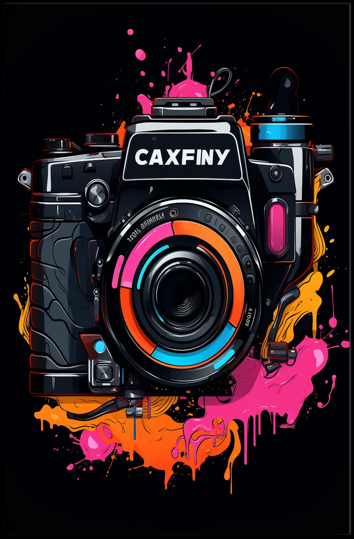 Vibrant Camera Art Poster