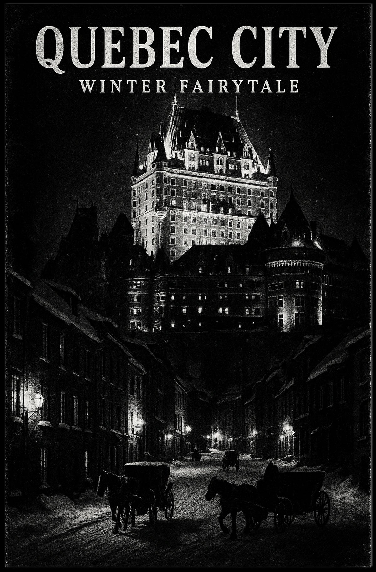 Quebec City Winter Fairytale Poster