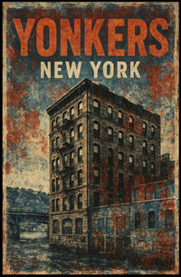 Vintage Yonkers Historic Building Travelers Poster