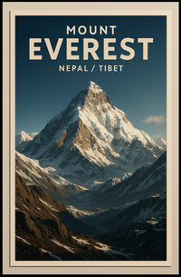 Everest Adventure Vintage Travel Seeker Poster