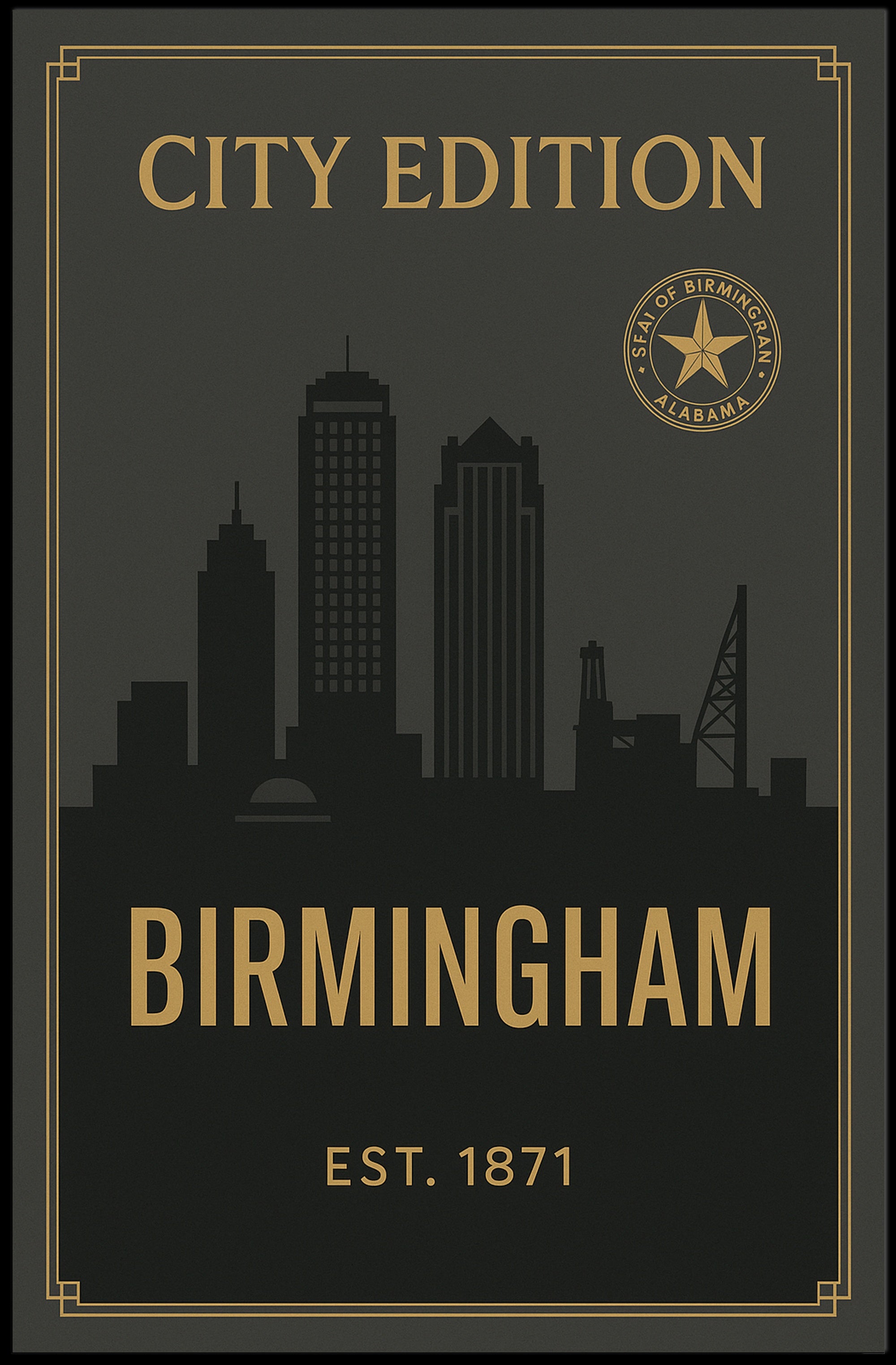 Birmingham City Edition Poster PosterGoat