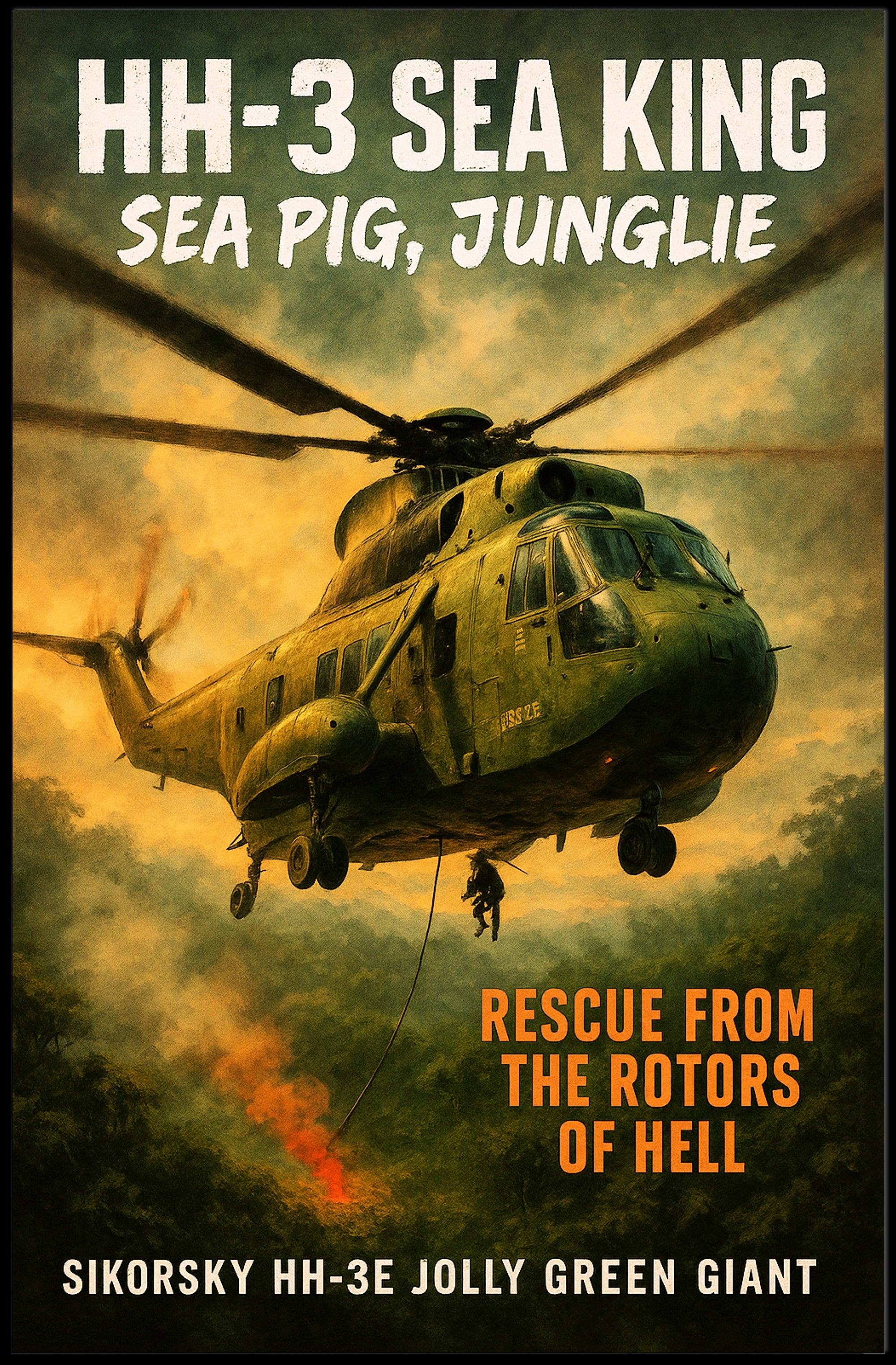 HH-3 Sea King Rescue from the Rotors of Hell Poster PosterGoat