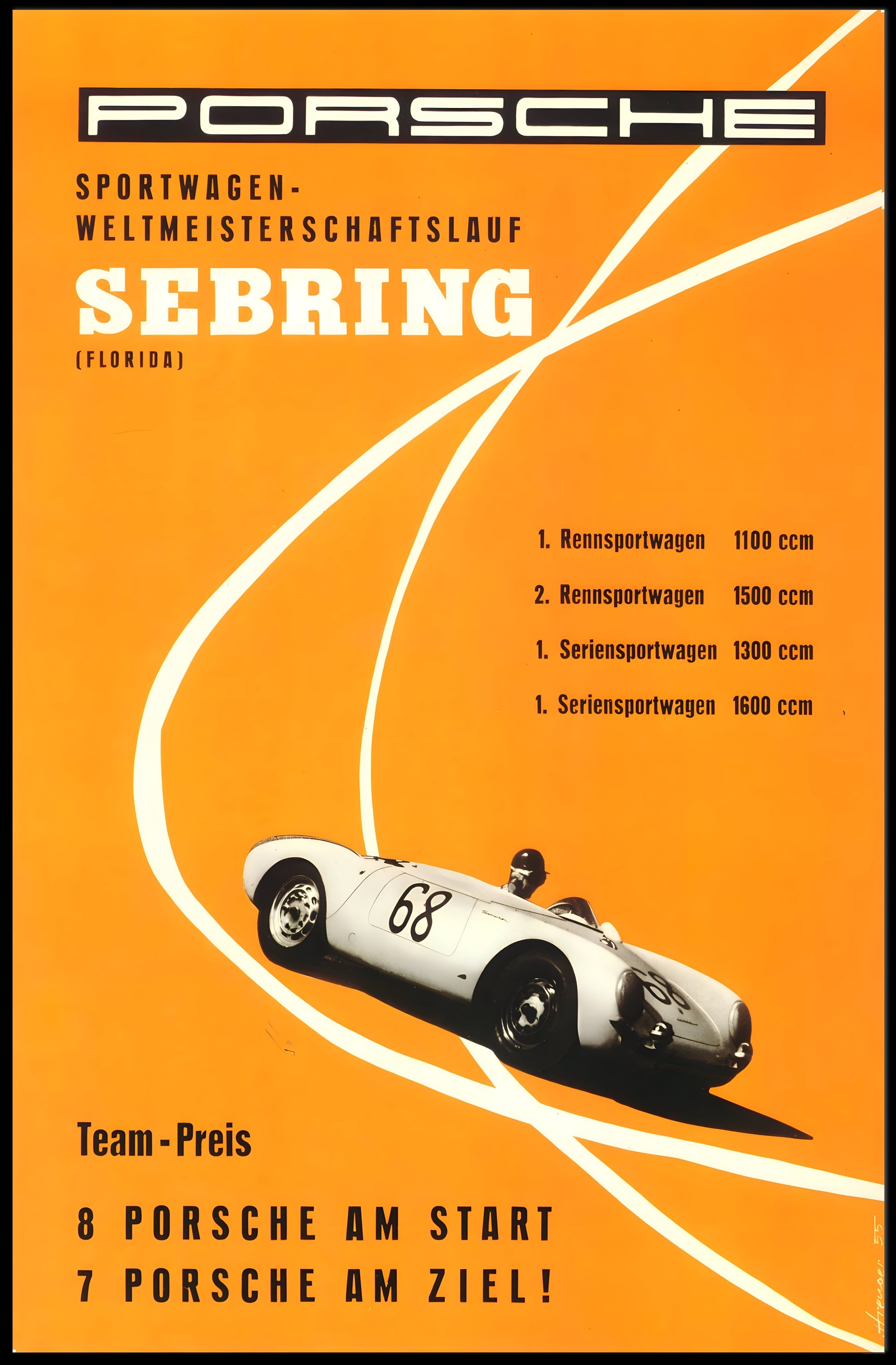 Porsche Sportwagen Championship at Sebring Poster