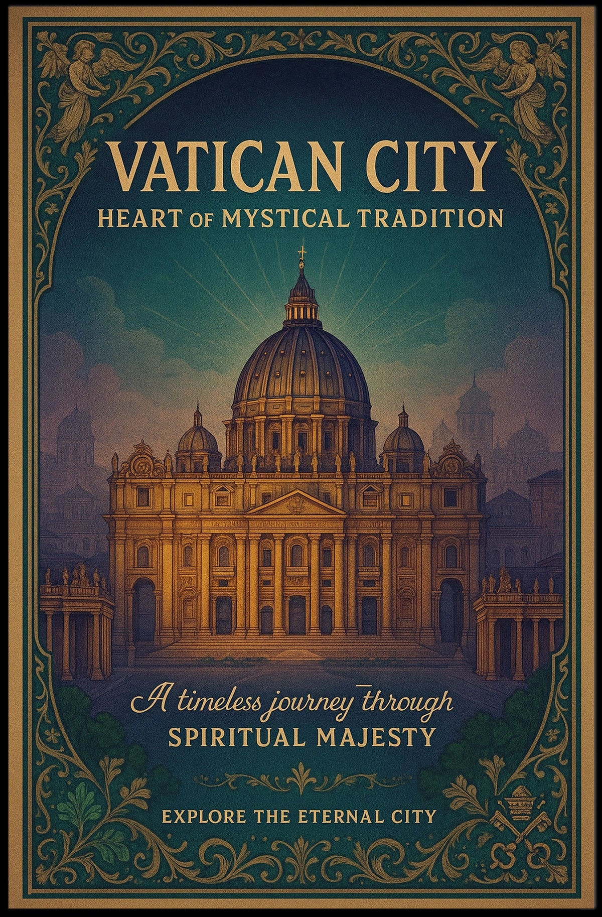 Spiritual Majesty Explore the Eternal City Poster