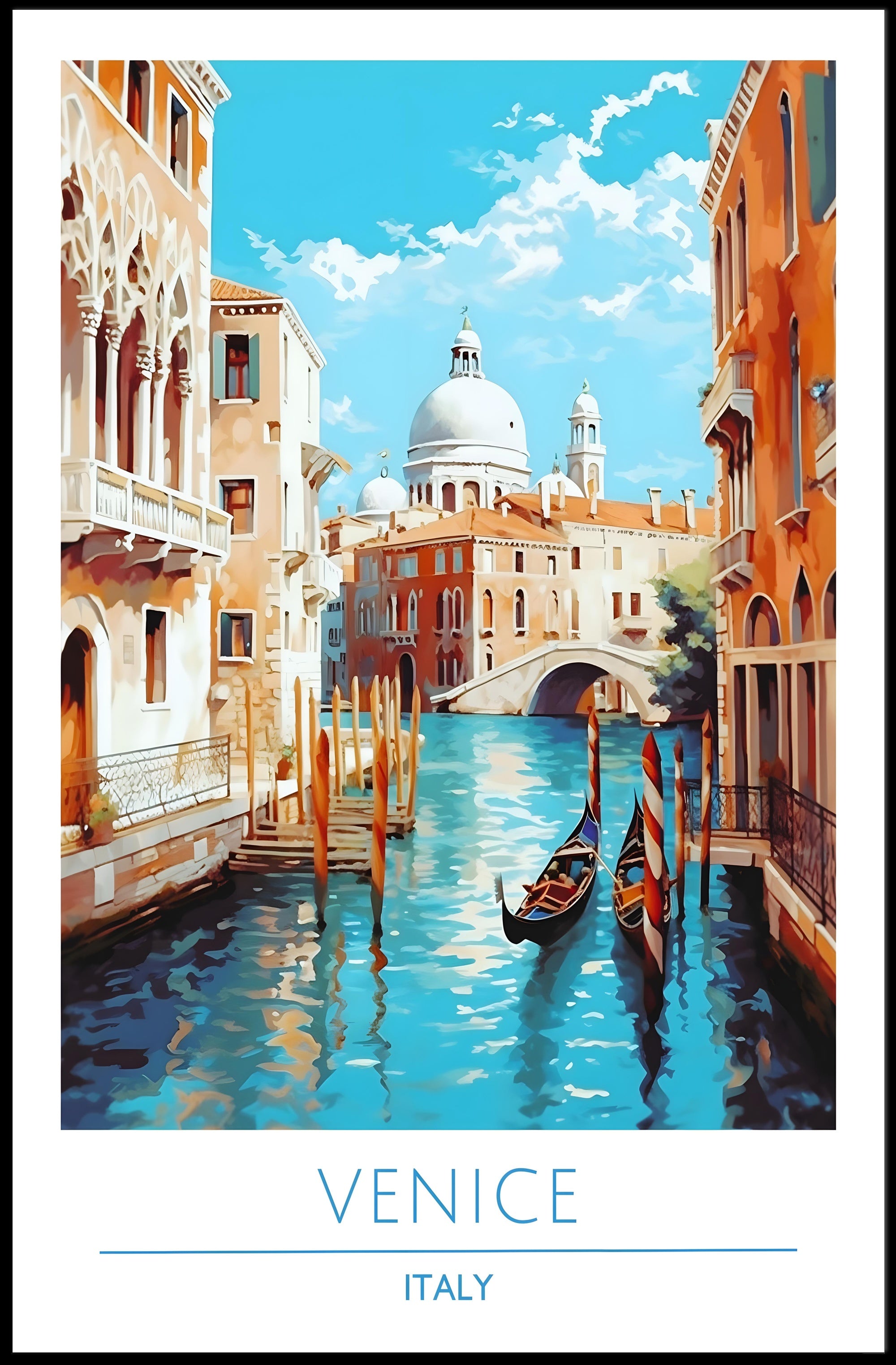 Venice Canal Scene Poster
