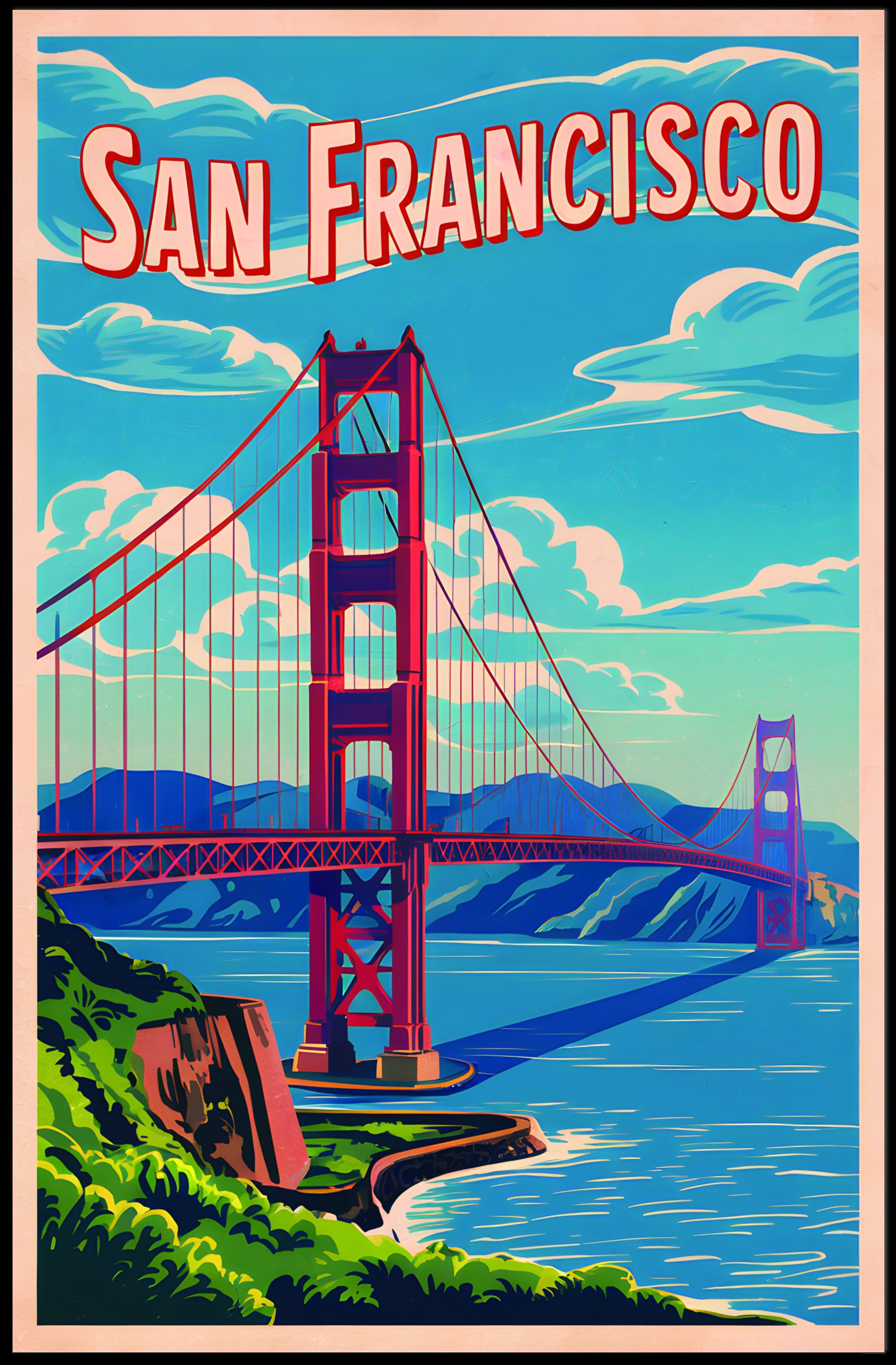 San Francisco Bridge Art Poster