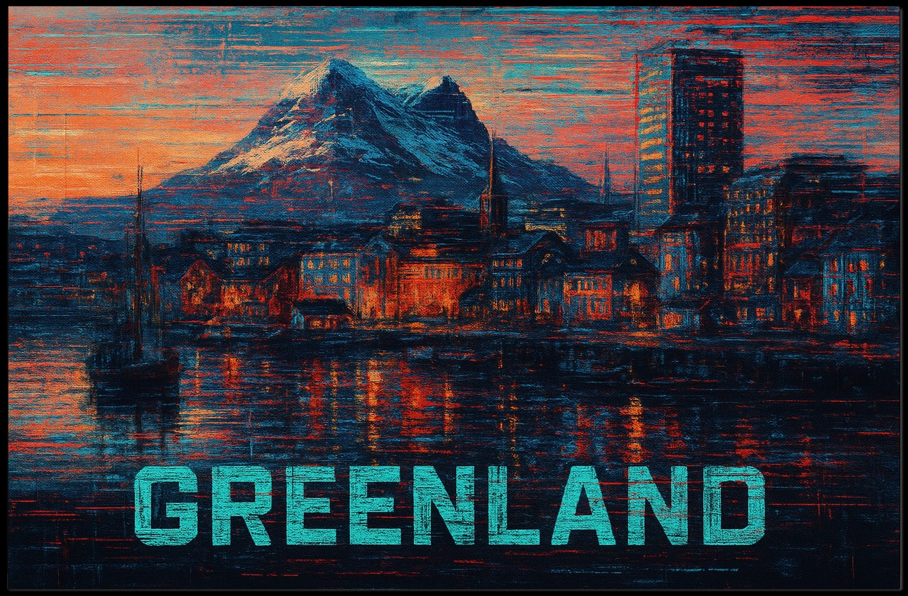 Greenland A Vibrant Landscape Poster