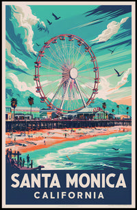 Santa Monica Beachfront Poster