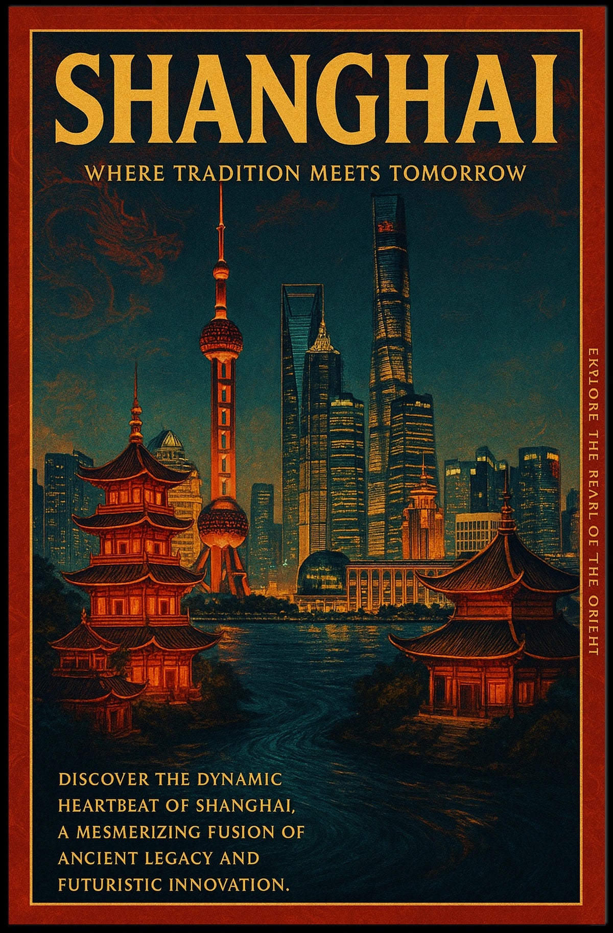 Shanghai Where Tradition Meets Tomorrow Poster