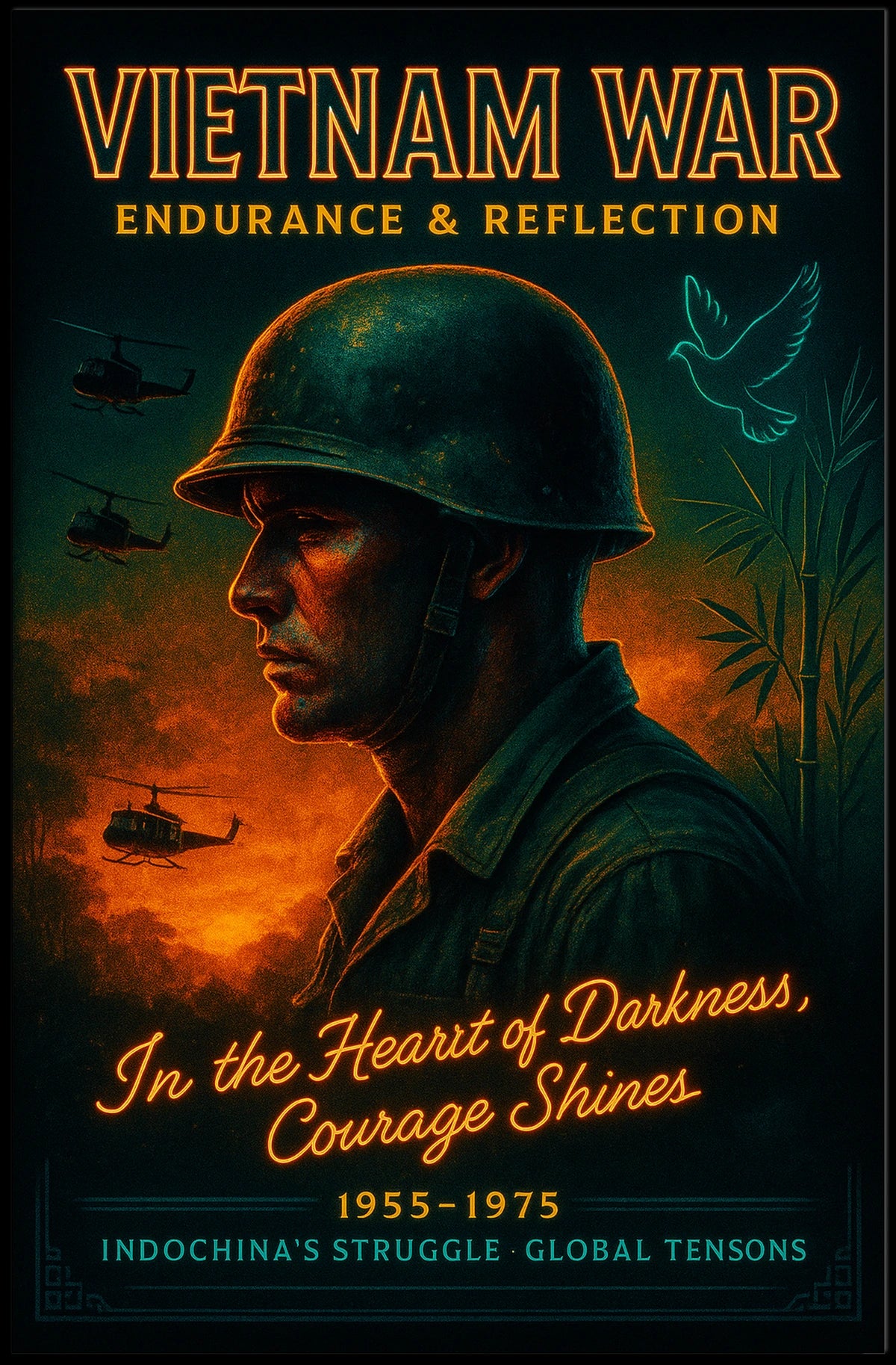 Vietnam War Endurance Reflection Poster