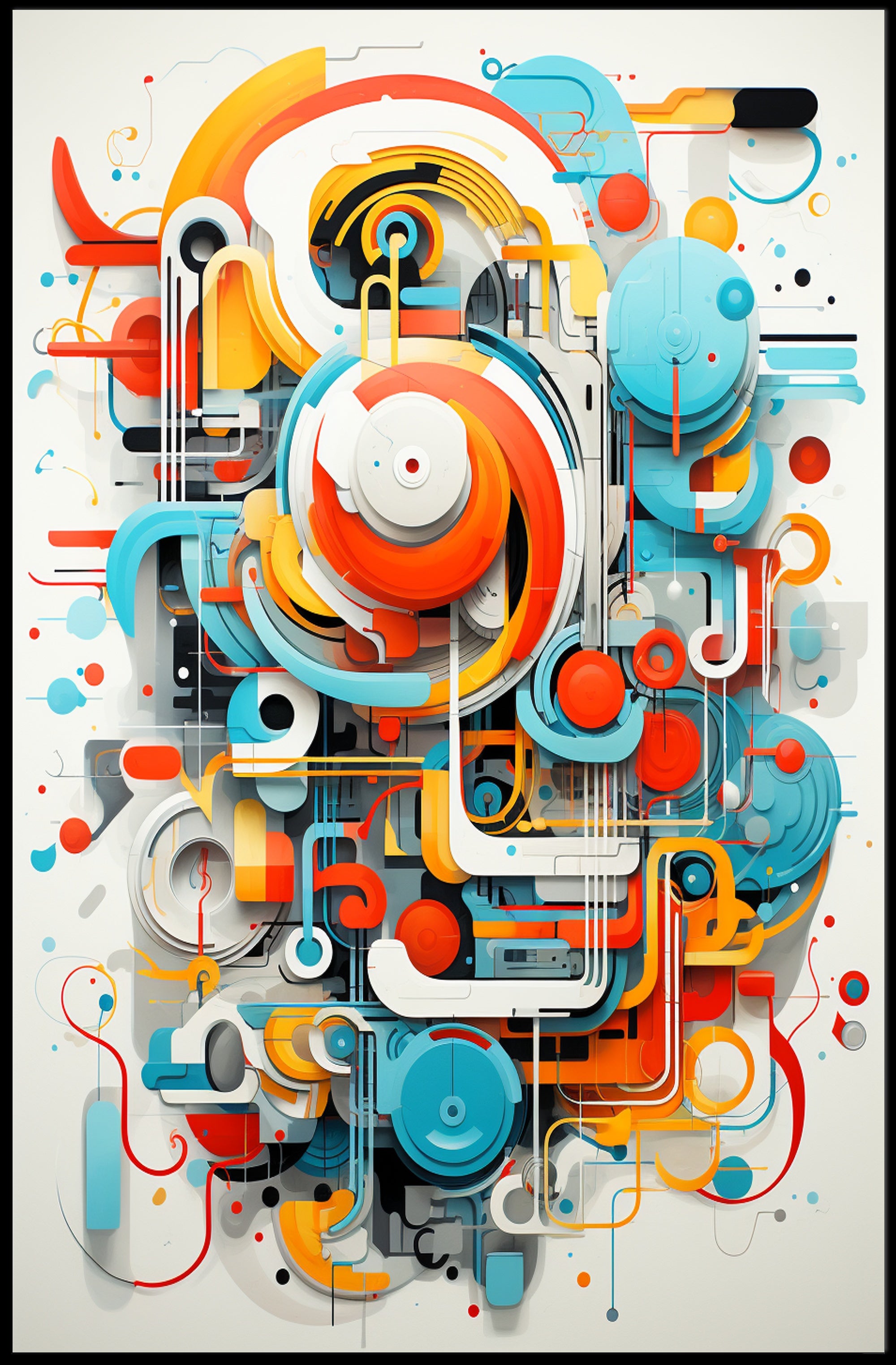 Abstract Geometric Symphony Abstract Poster PosterGoat