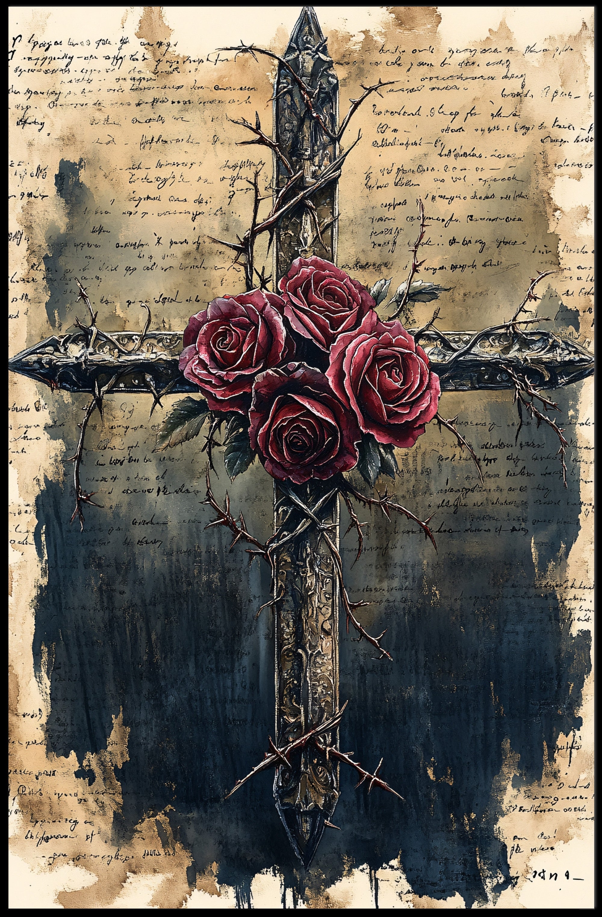 Roses And Thorns Poster
