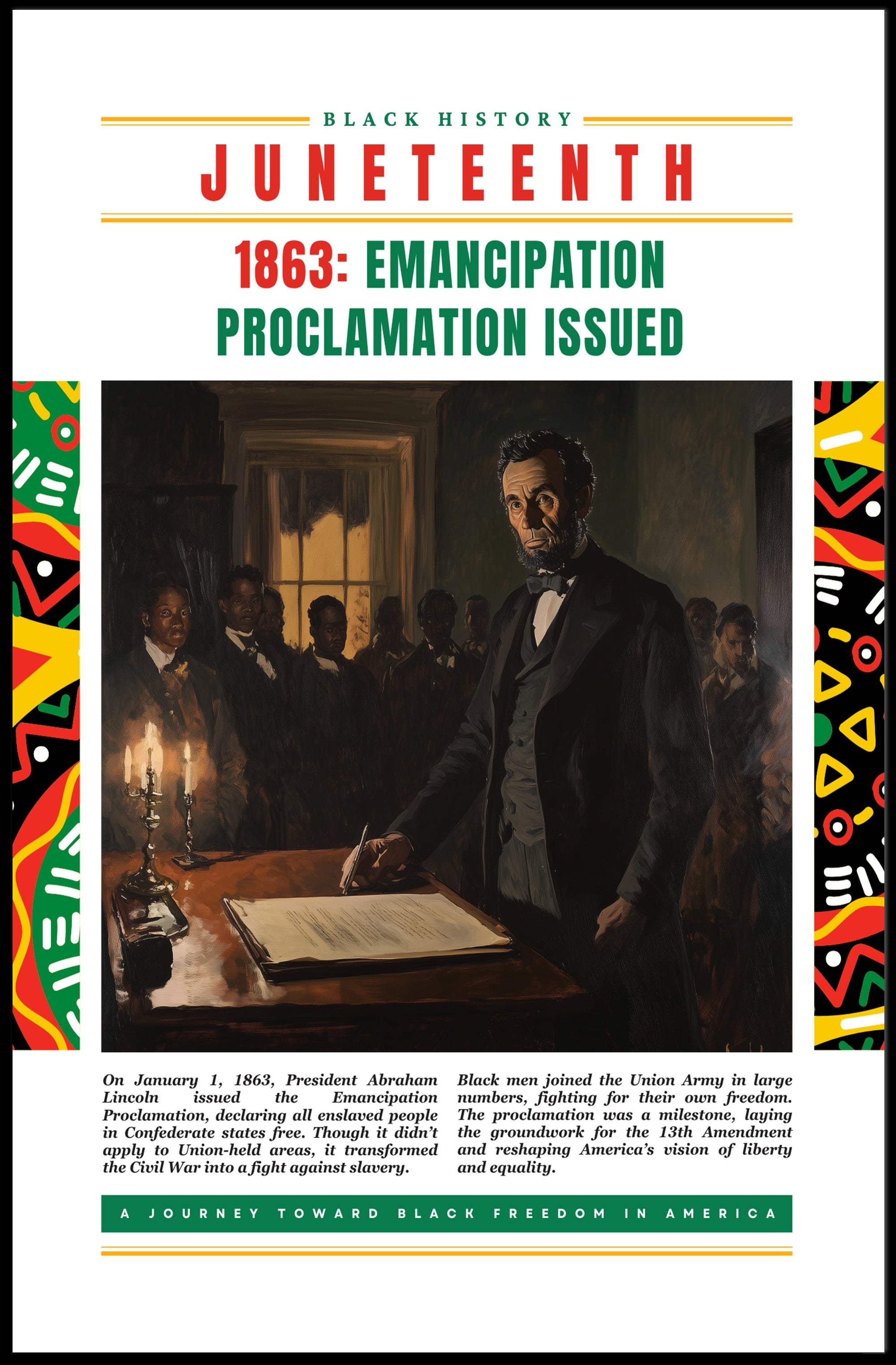 Emancipation Proclamation Commemorative Art: Historical or Presidential Poster