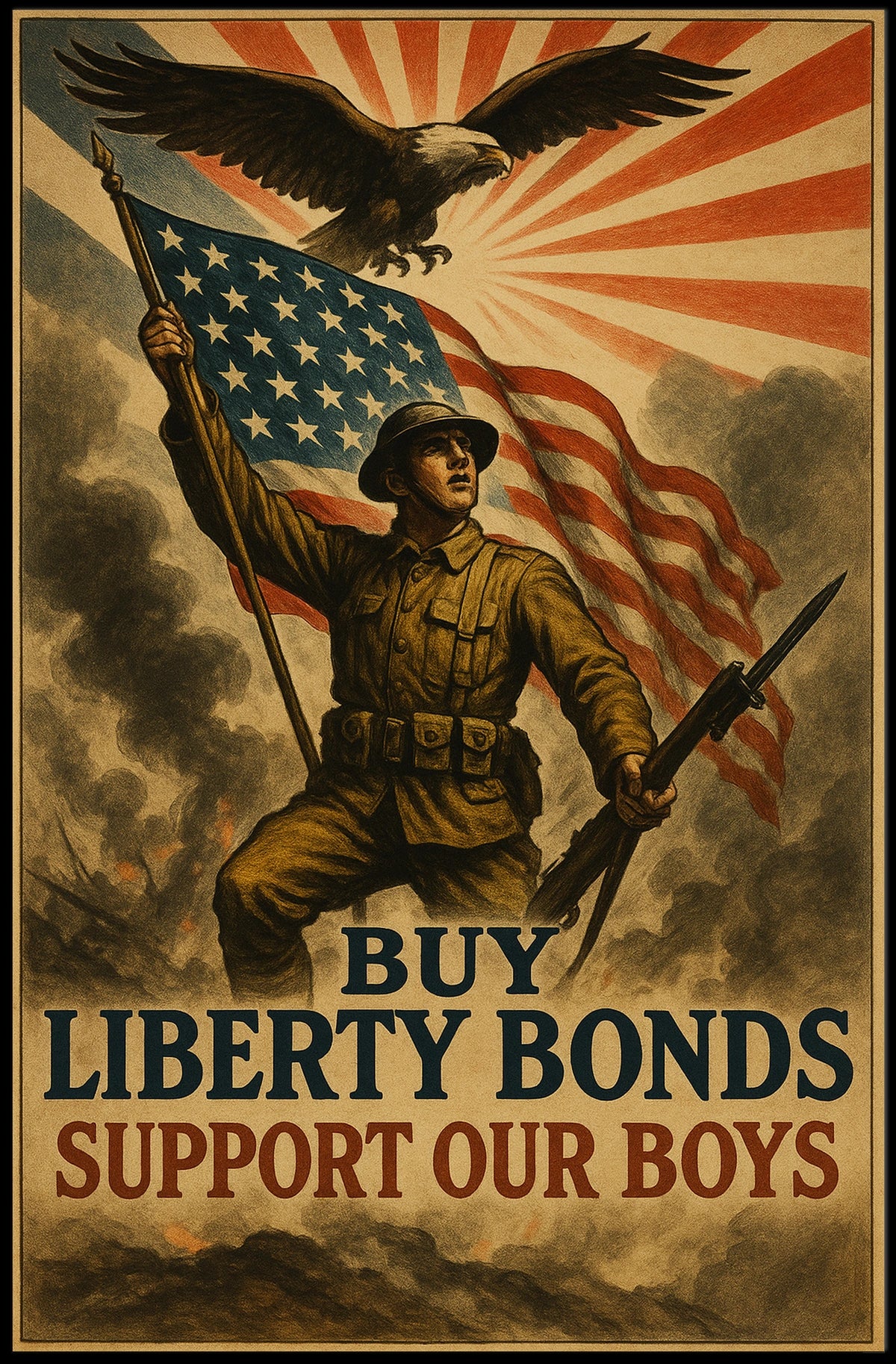 Support Our Boys Buy Liberty Bonds Poster