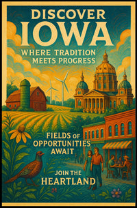 Discover Iowa Poster