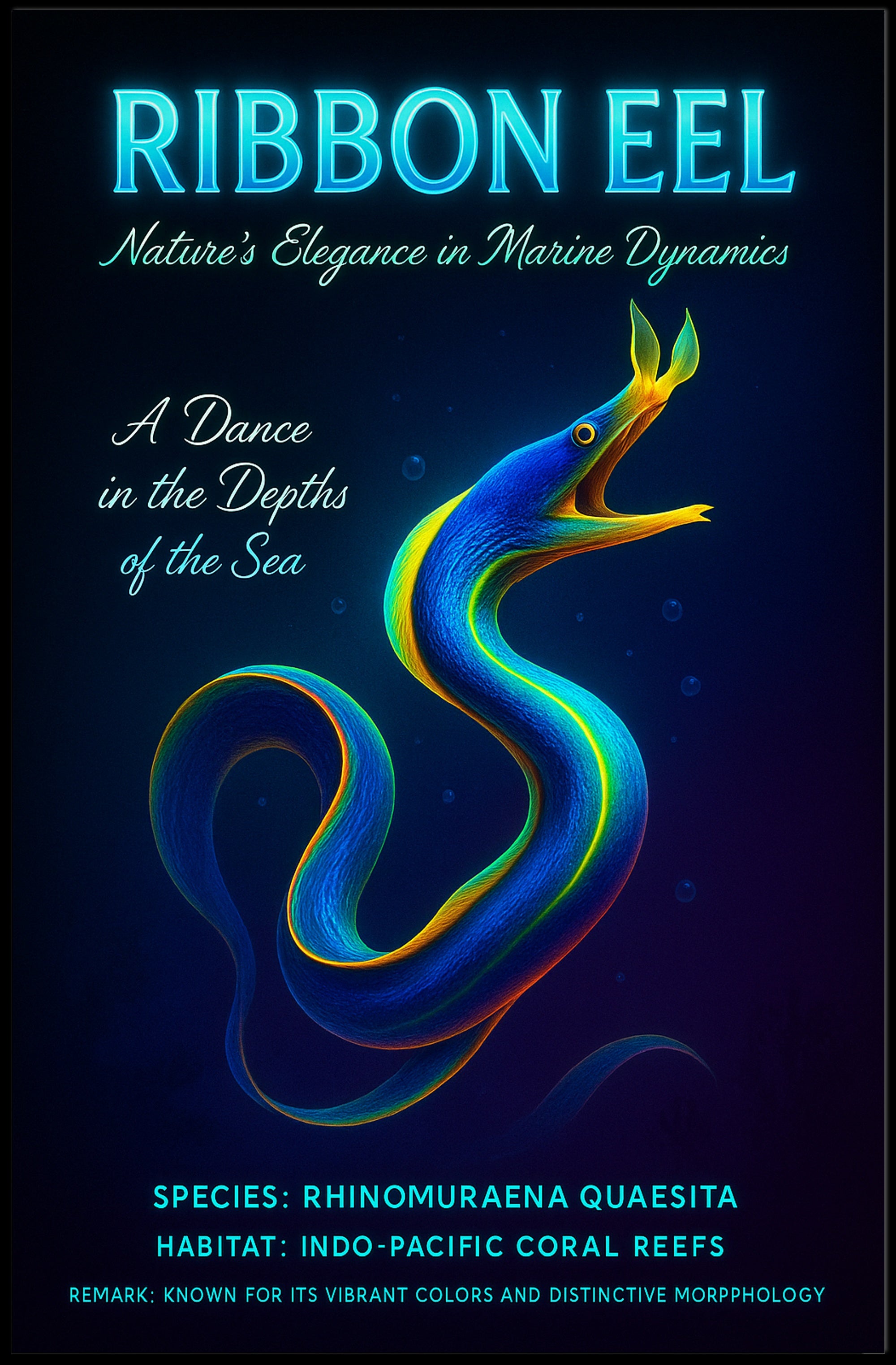 Ribbon Eel Nature's Elegance Poster