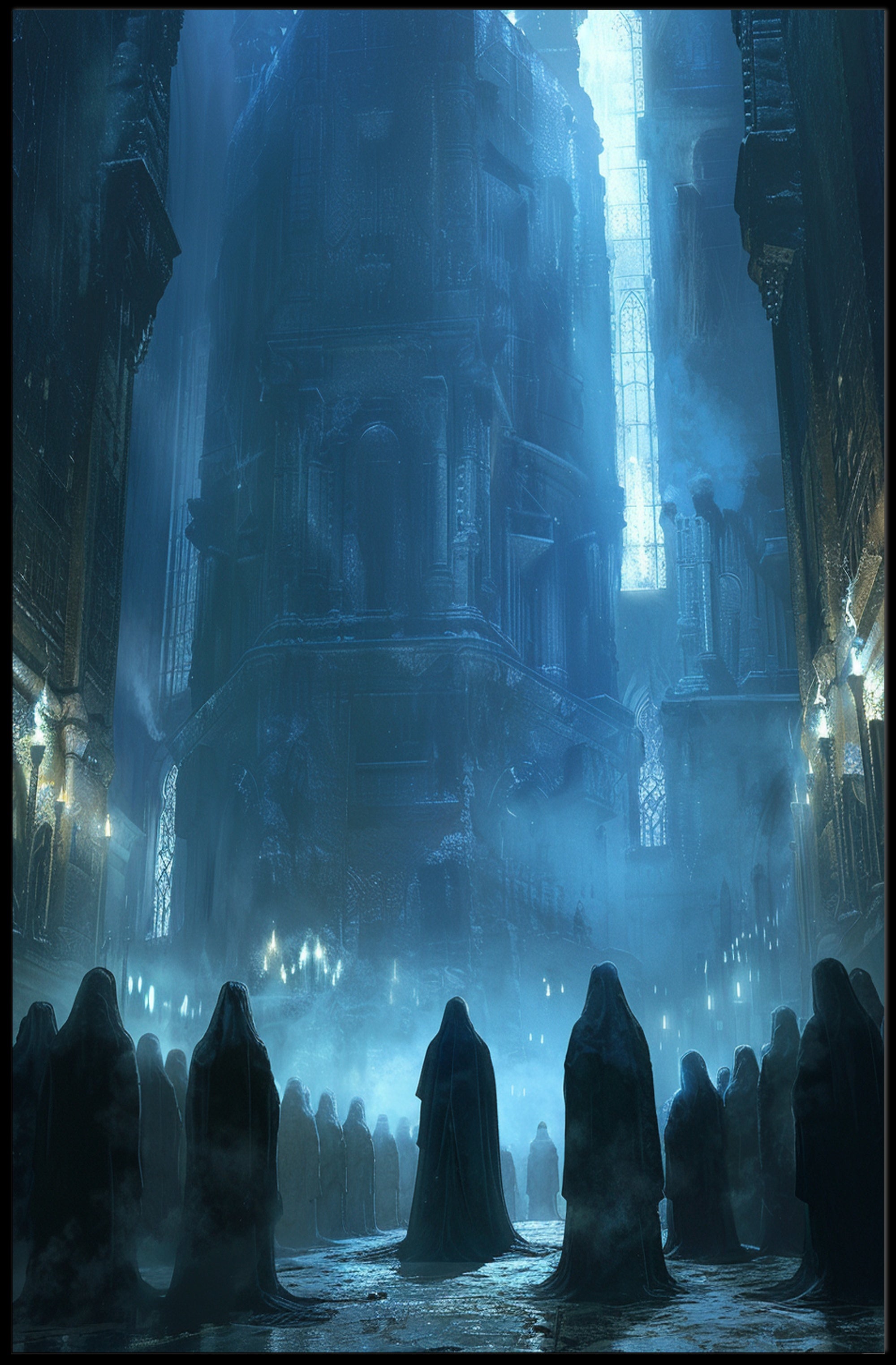 Mystical Gothic Cathedral Dark Fantasy Poster PosterGoat