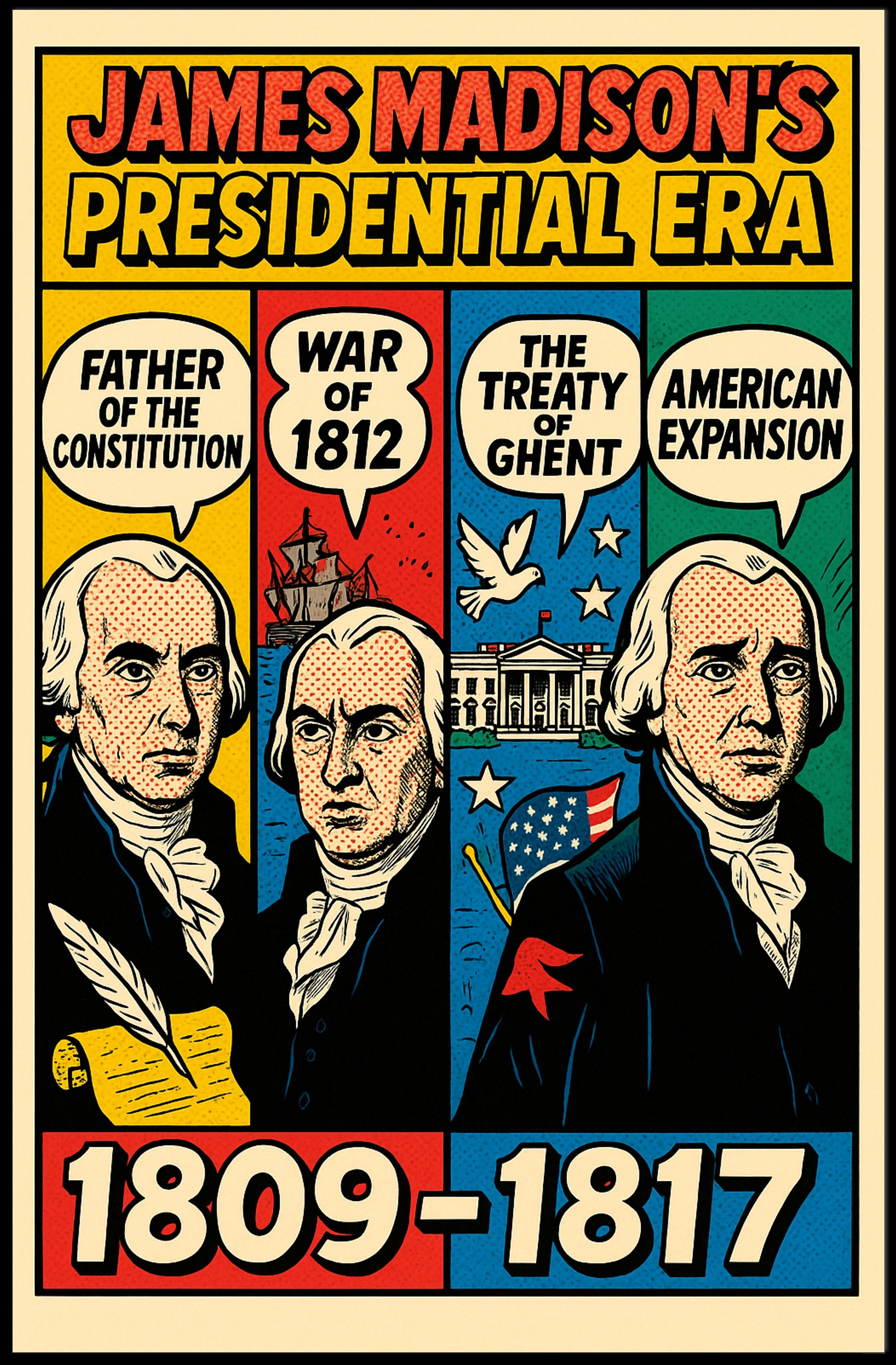James Madison's Presidential Era Poster PosterGoat