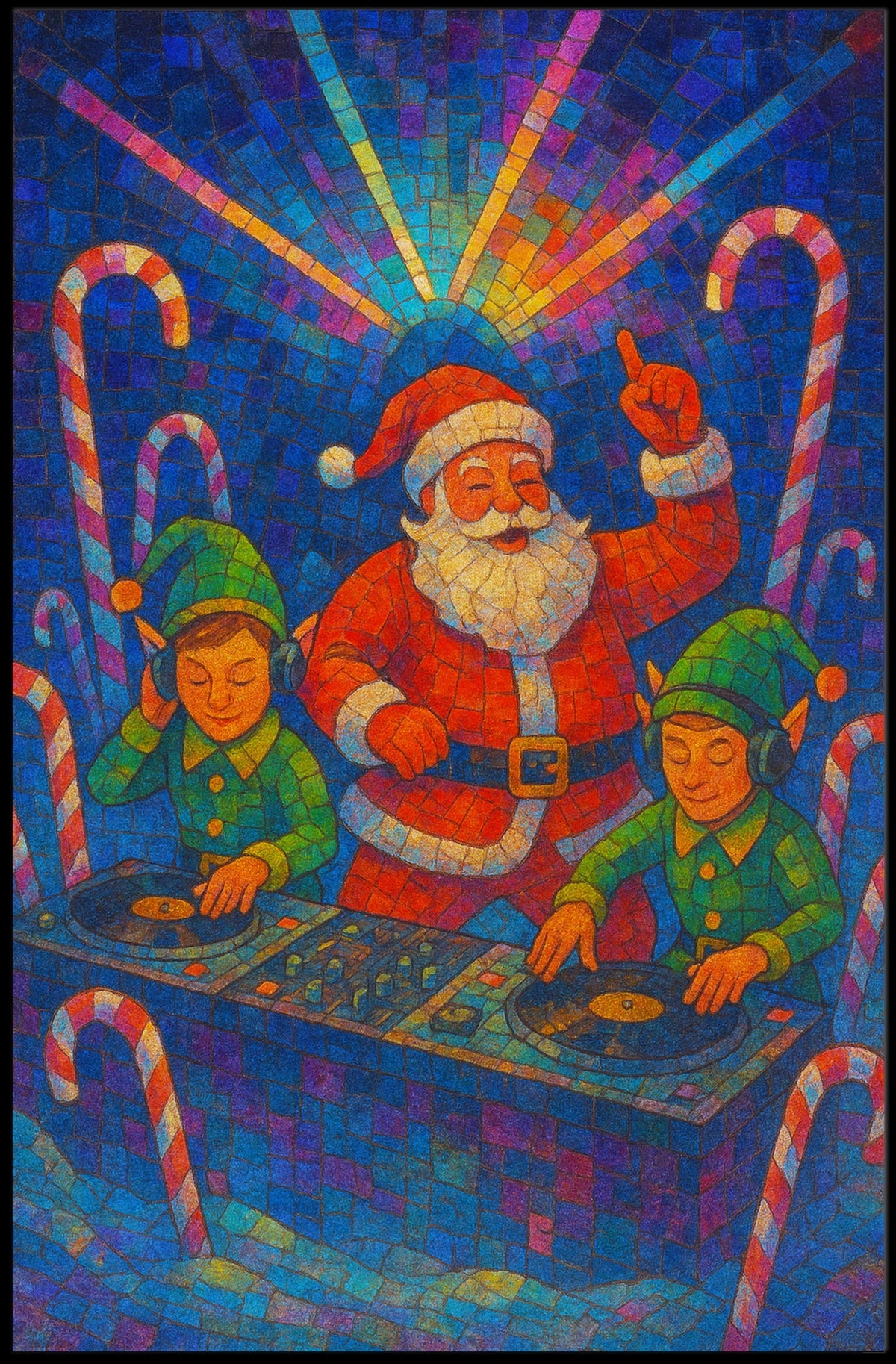 SantaS Holiday Dj Party Poster
