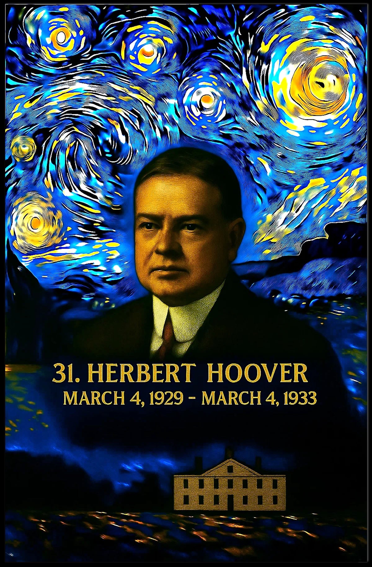 Herbert Hoover 31st President of the United States Presidential Masterpiece Series Poster