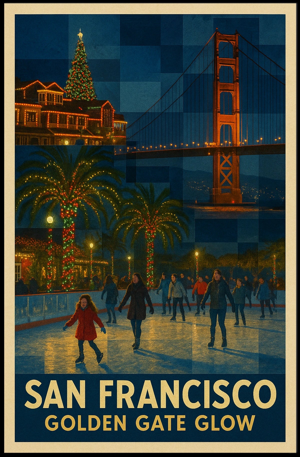San Francisco Golden Gate Glow Poster