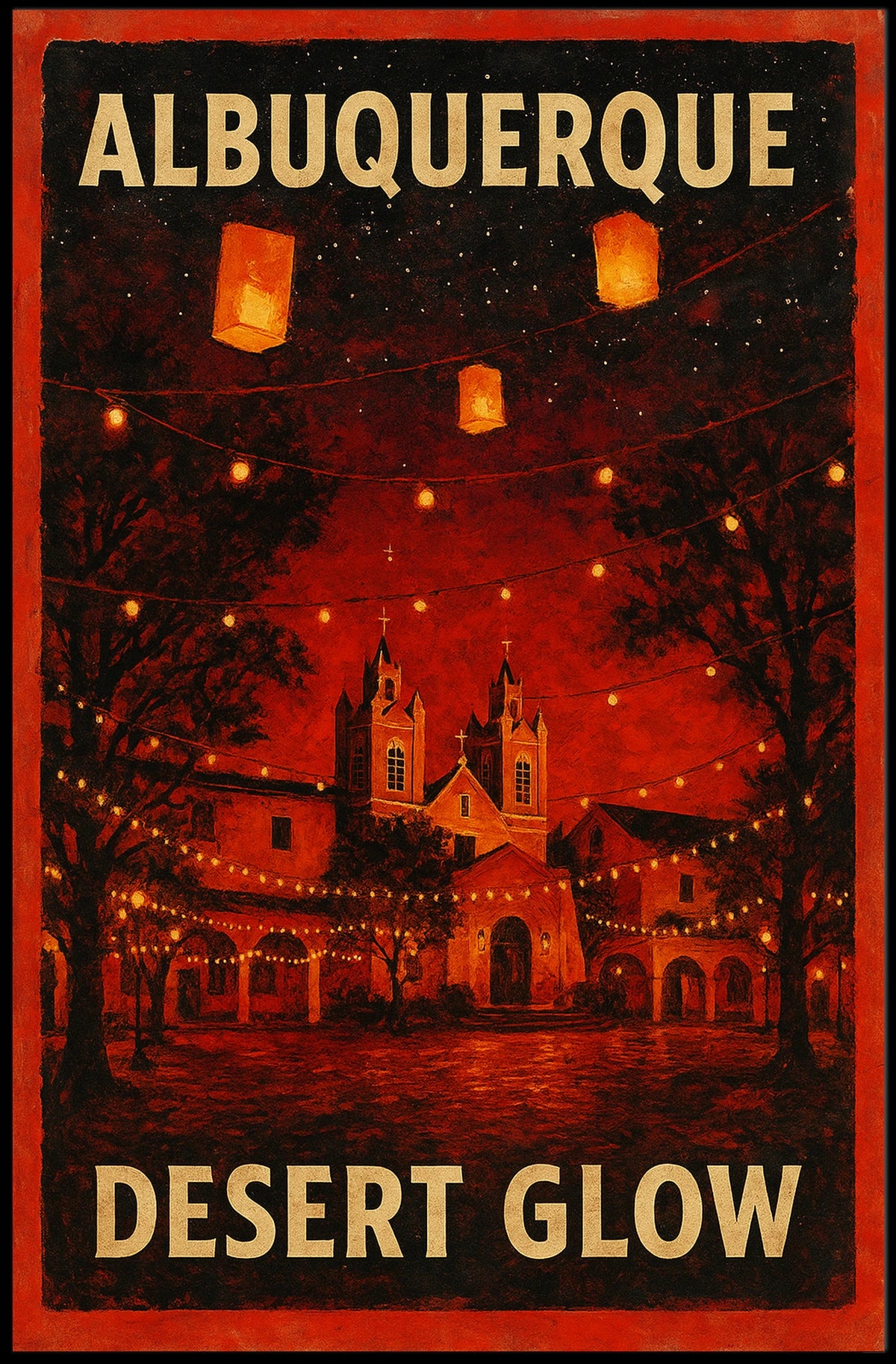 Desert Glow in Albuquerque Poster