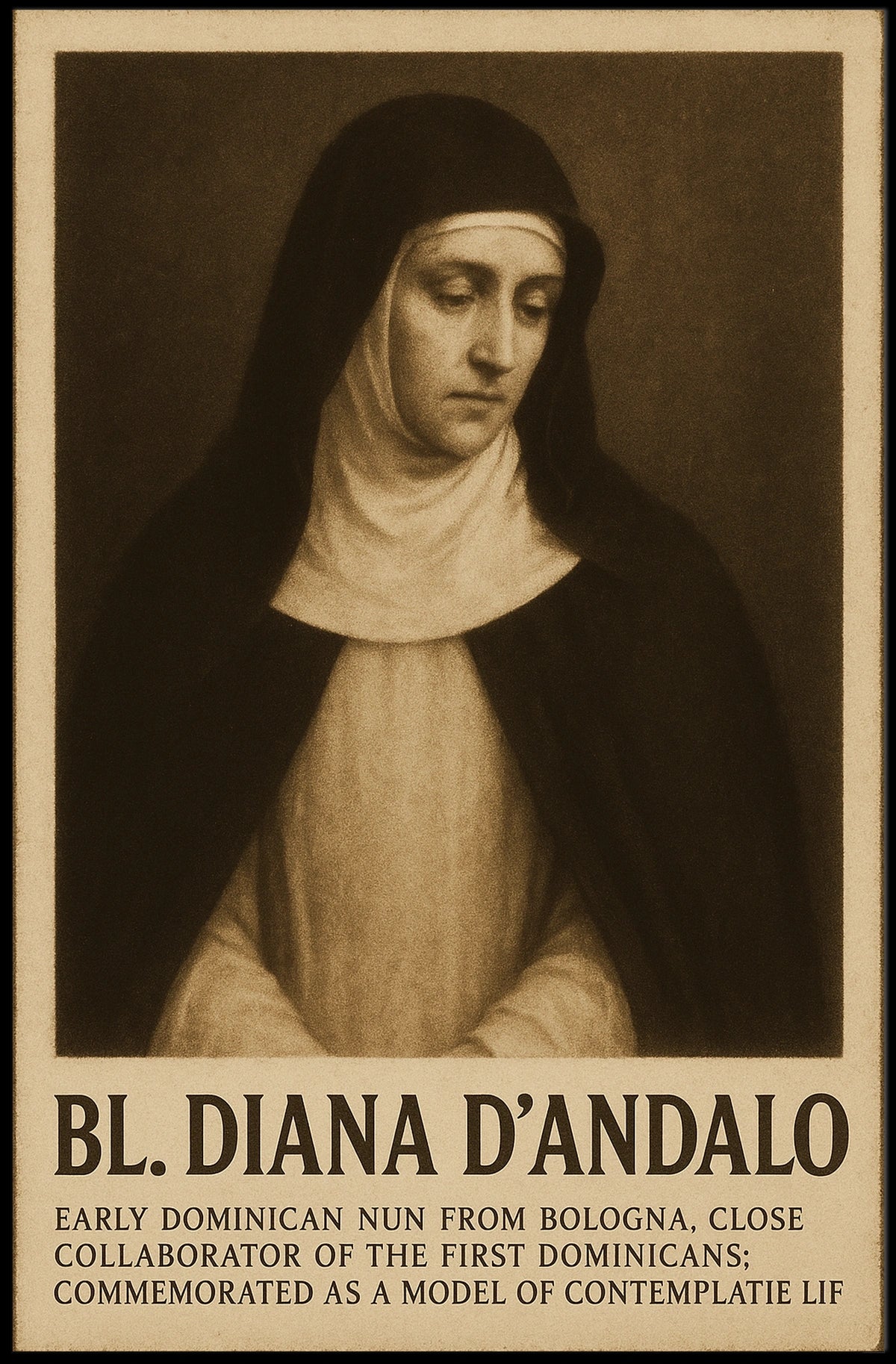 Bl. Diana DAndalo Model Of Poster