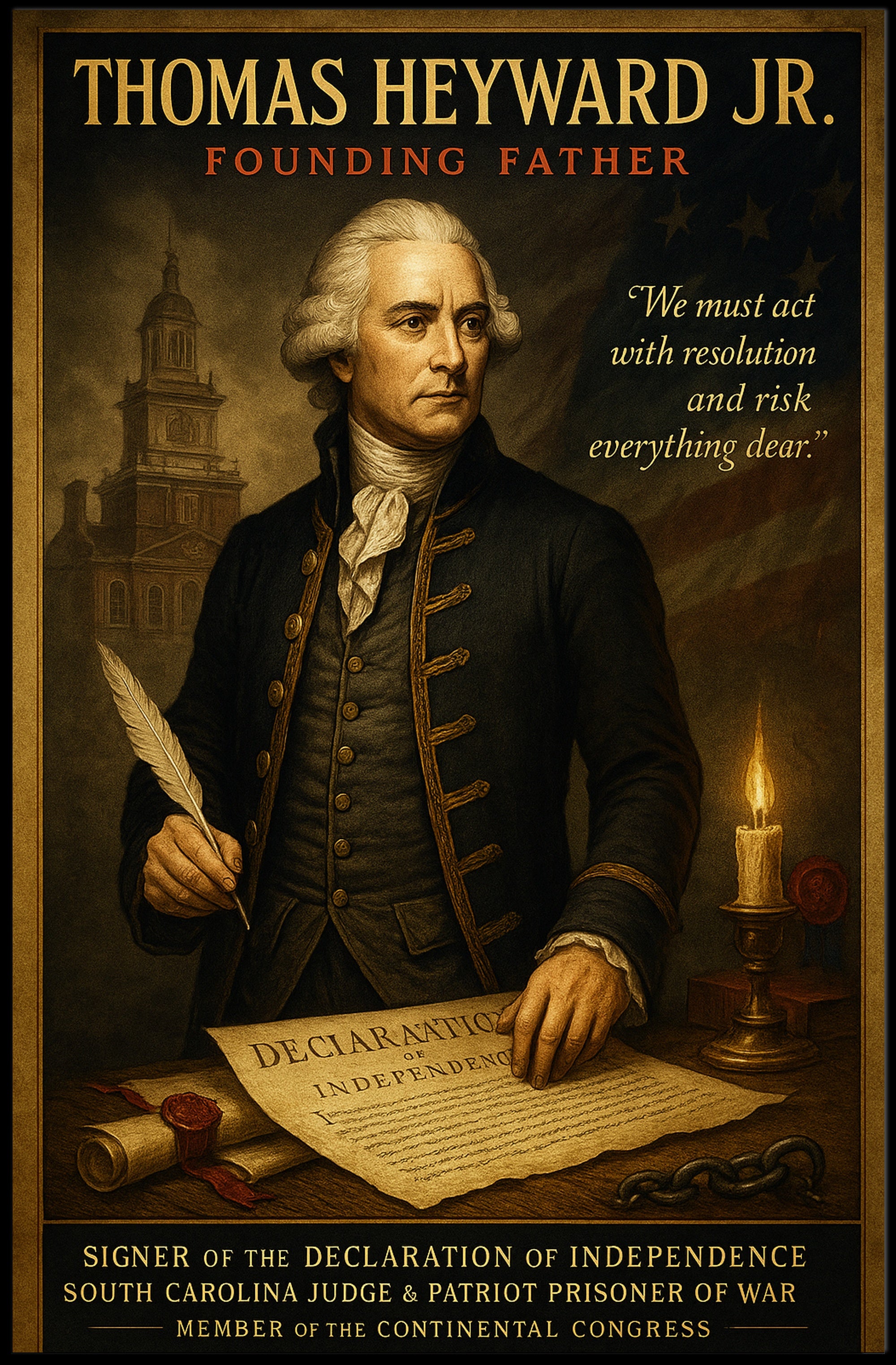 Thomas Heyward Jr. Vintage Historical Poster PosterGoat