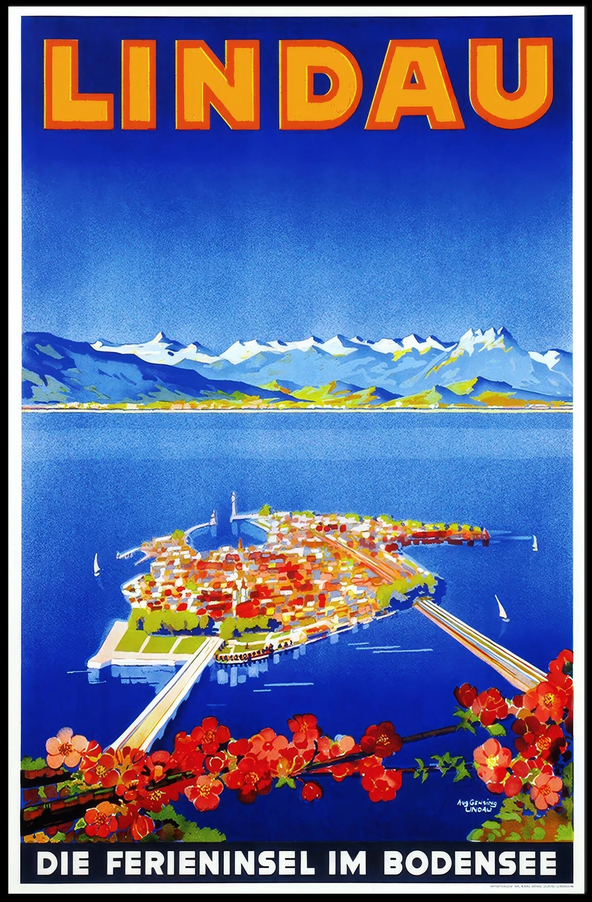 Lindau The Holiday Island In Lake Poster